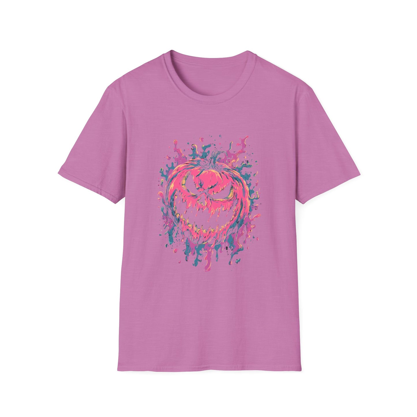 Neon Pumpkin Halloween Tee