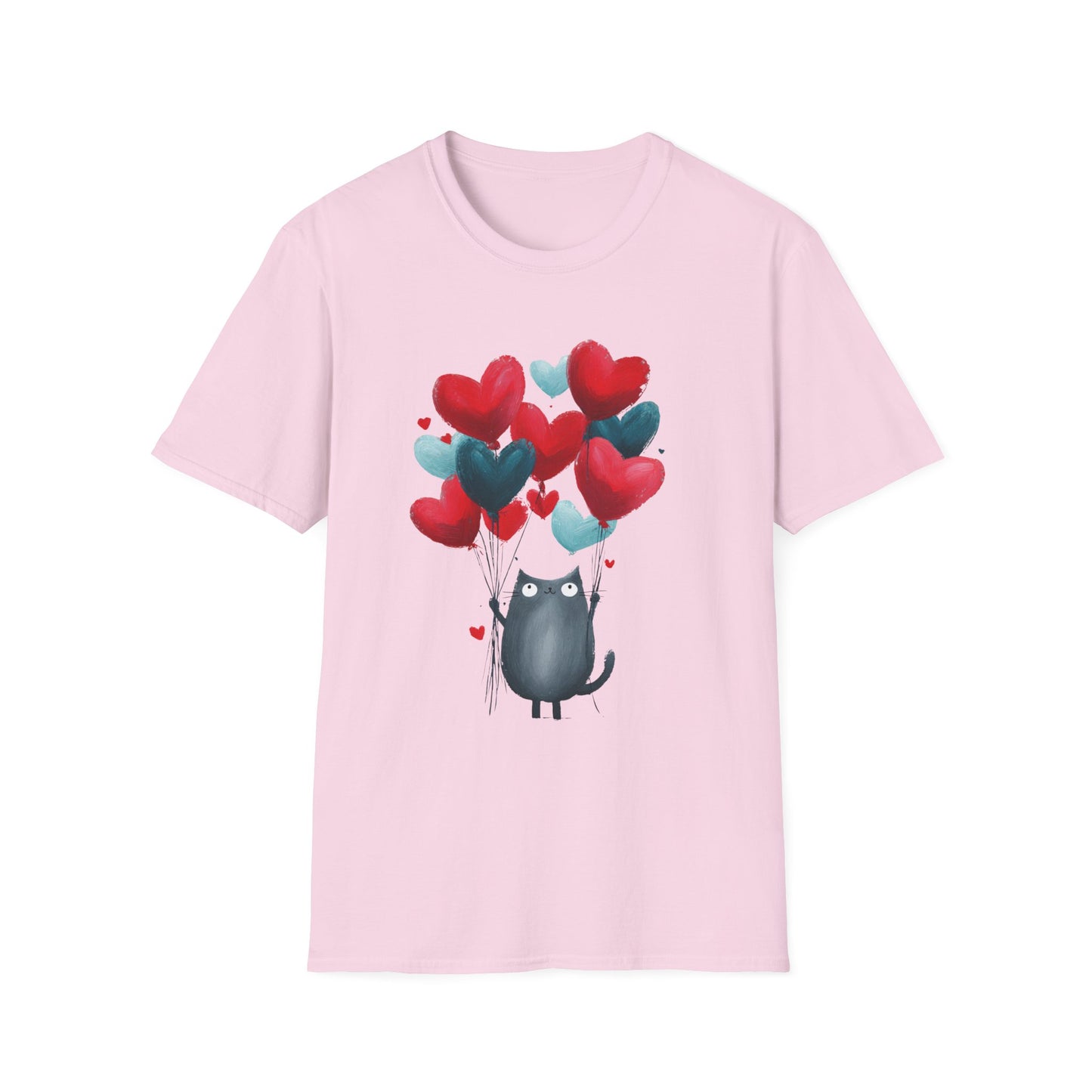 Balloon Buddy – Whimsical Cat Love Tee