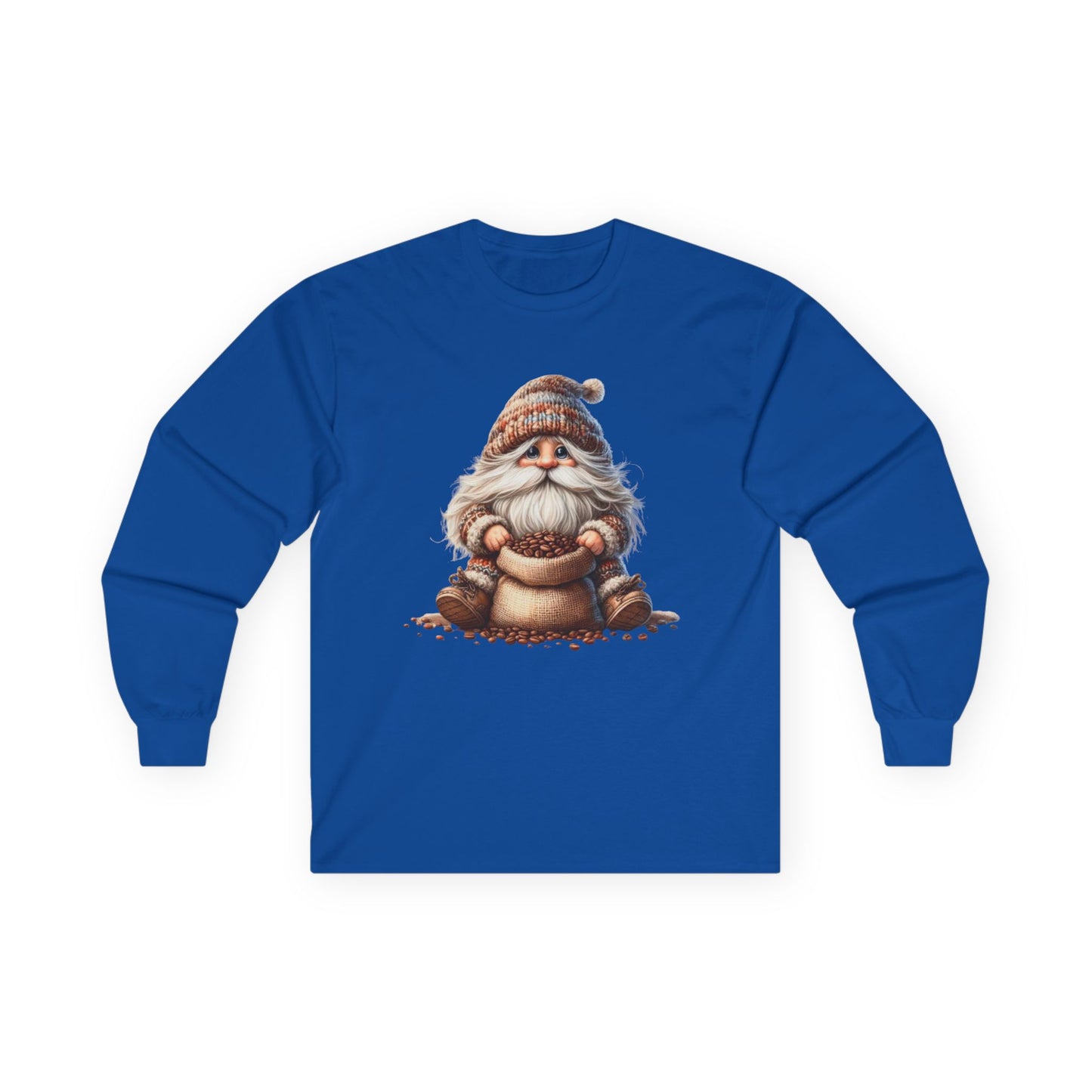 “Coffee Bean Gnome” Long Sleeve Tee – Brewed & Bearded Edition