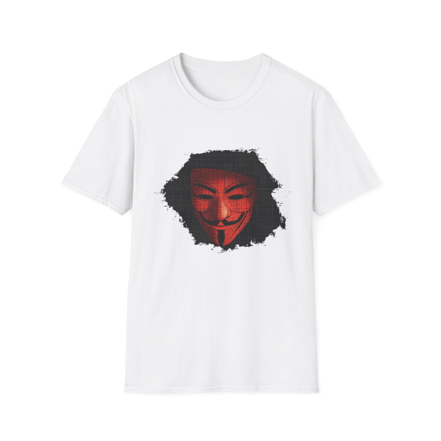 Encrypted Vendetta – Cyber Mask Grid Design