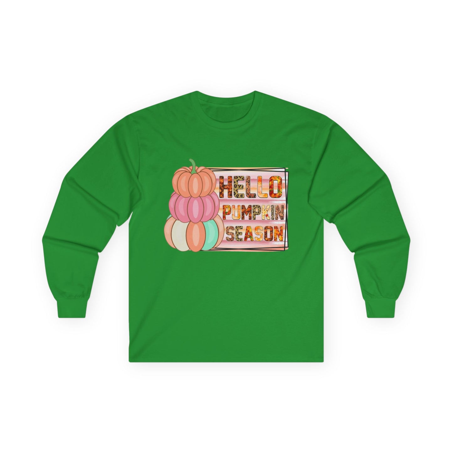 “Hello Pumpkin Season” Long Sleeve Tee – Pastel Stack Edition