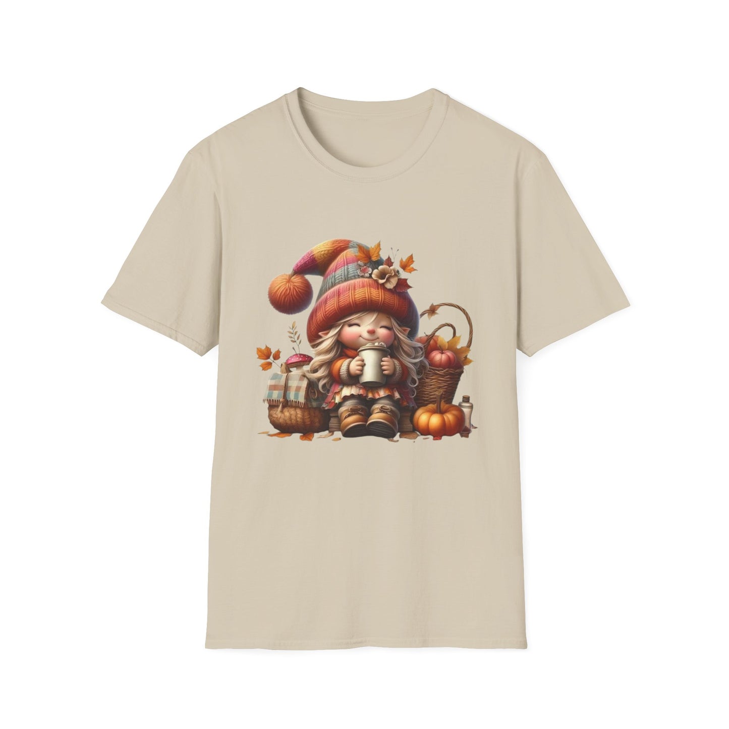 “Cozy Cup Gnome” Tee – Autumn Hearth Edition