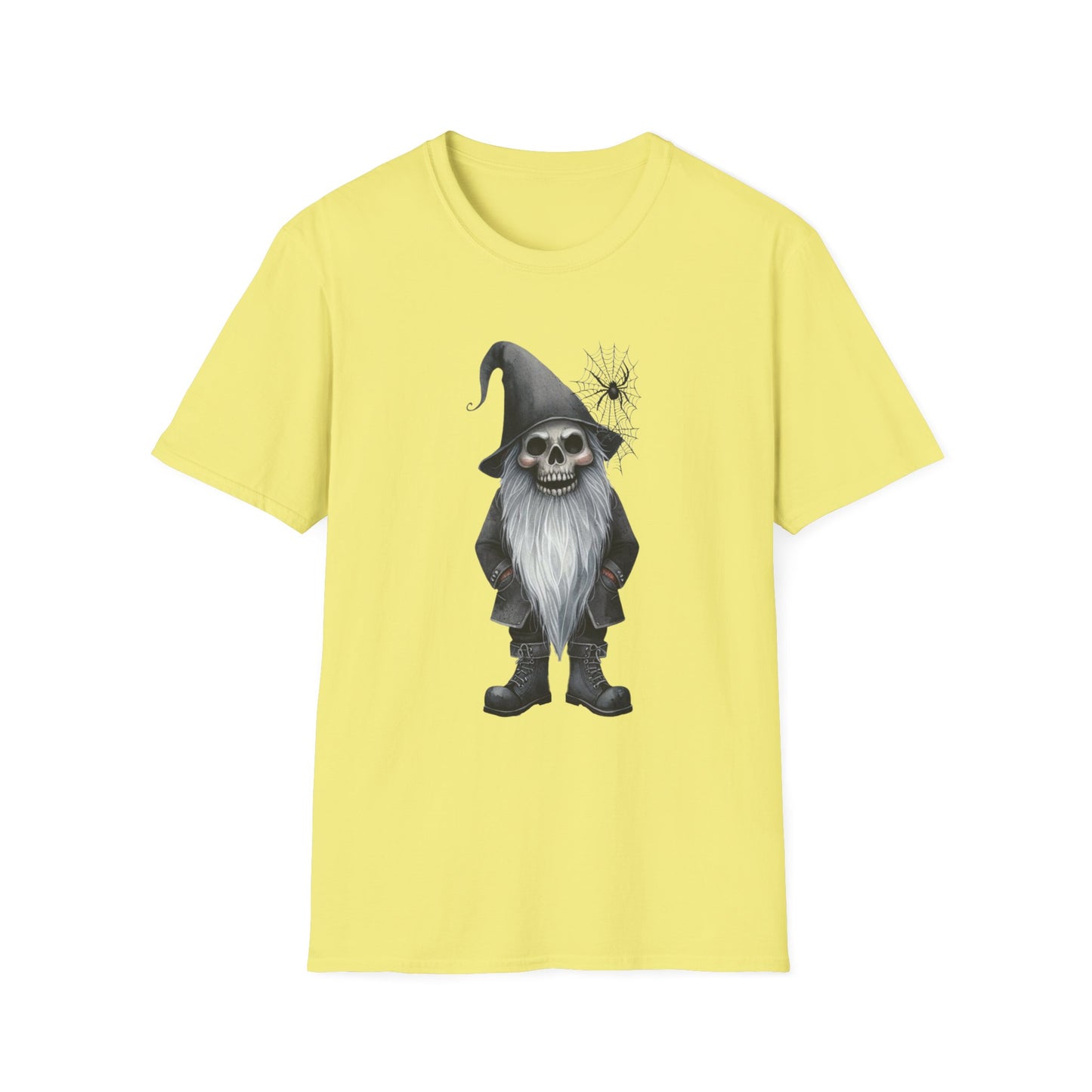“Grim Gnome” Tee – Webbed Beard & Skull Grin Edition