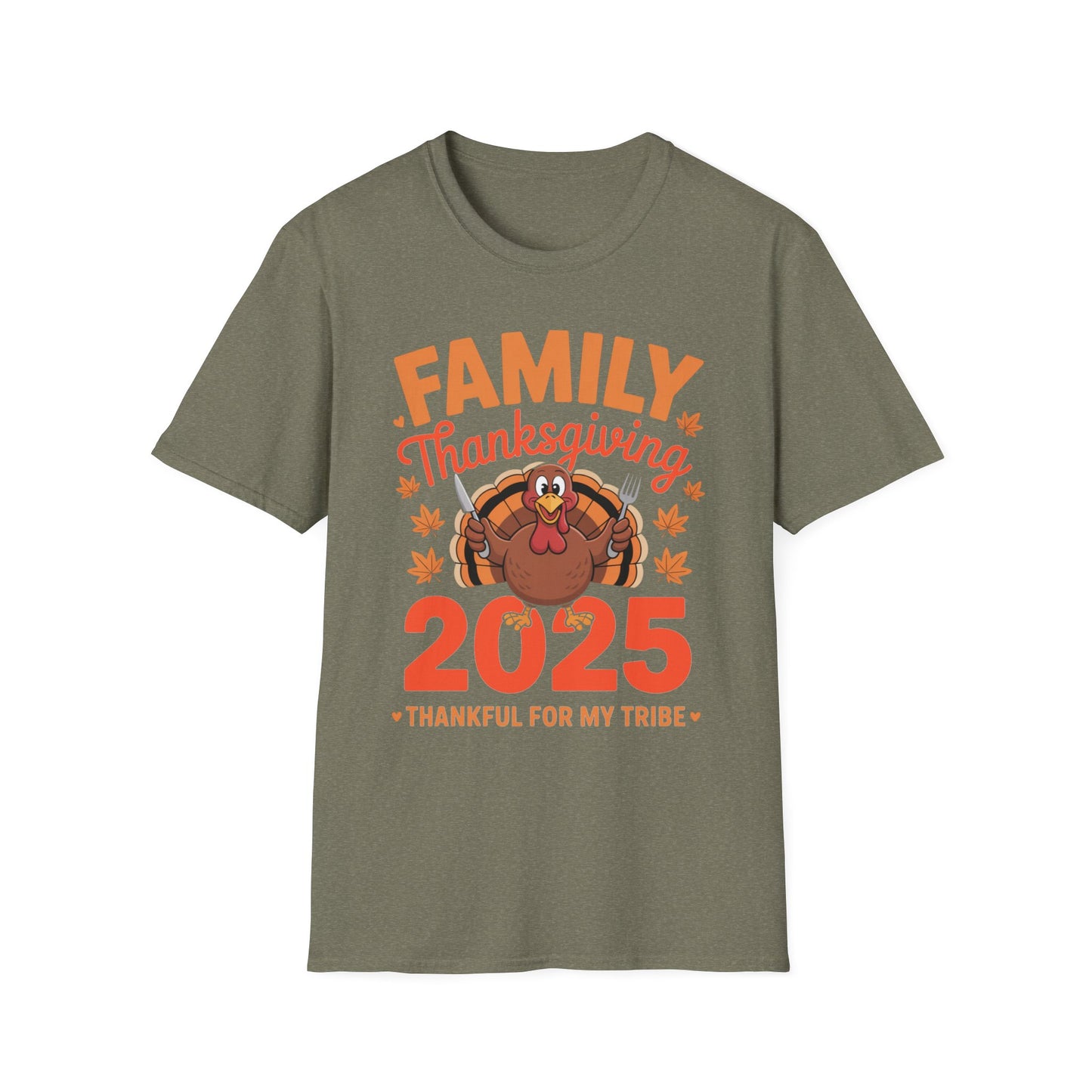 Thankful for My Tribe – Family Thanksgiving 2025 Short Sleeve Tee