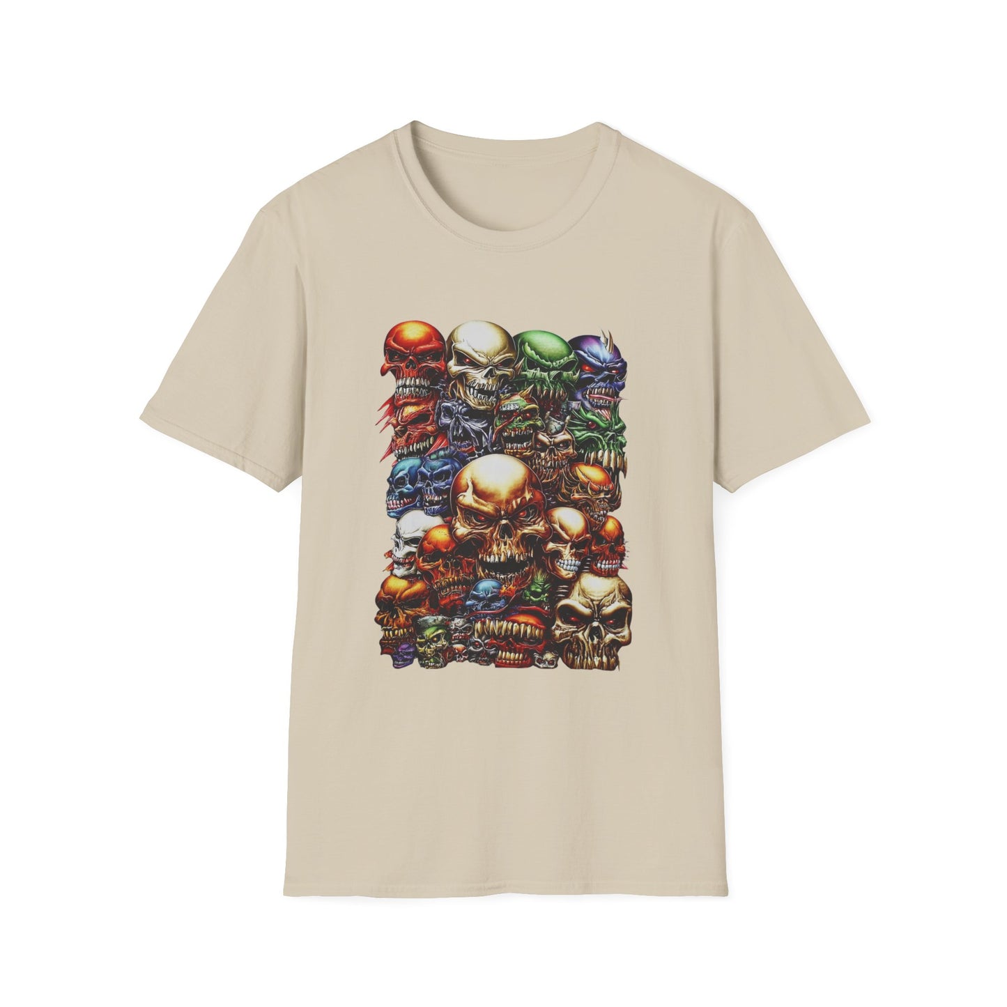 Skull Riot Abstract Skulls Halloween Tee