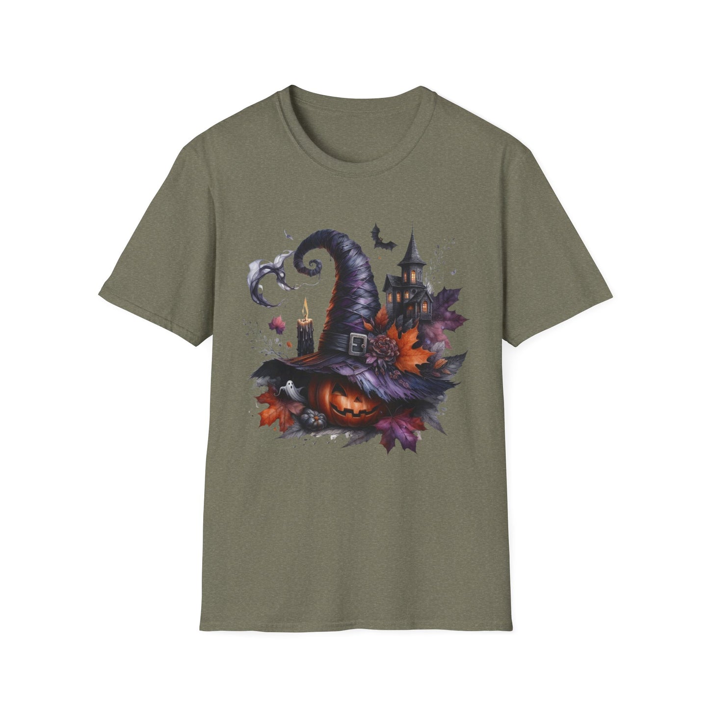 “Haunted Harvest” Tee – Witch Hat & Pumpkin Edition