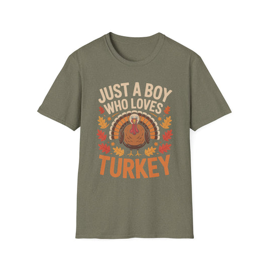 Just a Boy Who Loves Turkey Short Sleeve Tee