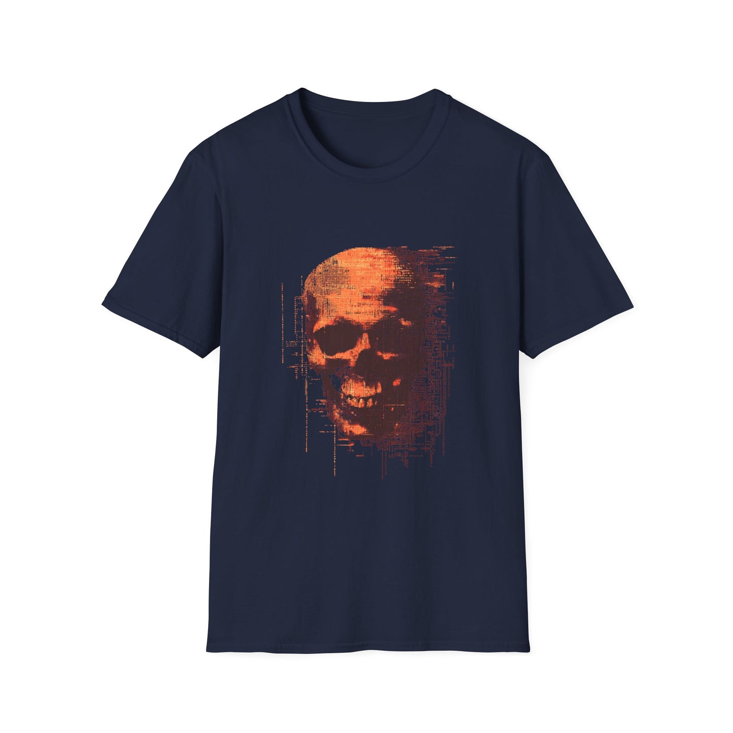 Data Decay – Glitched Skull Pixel Design