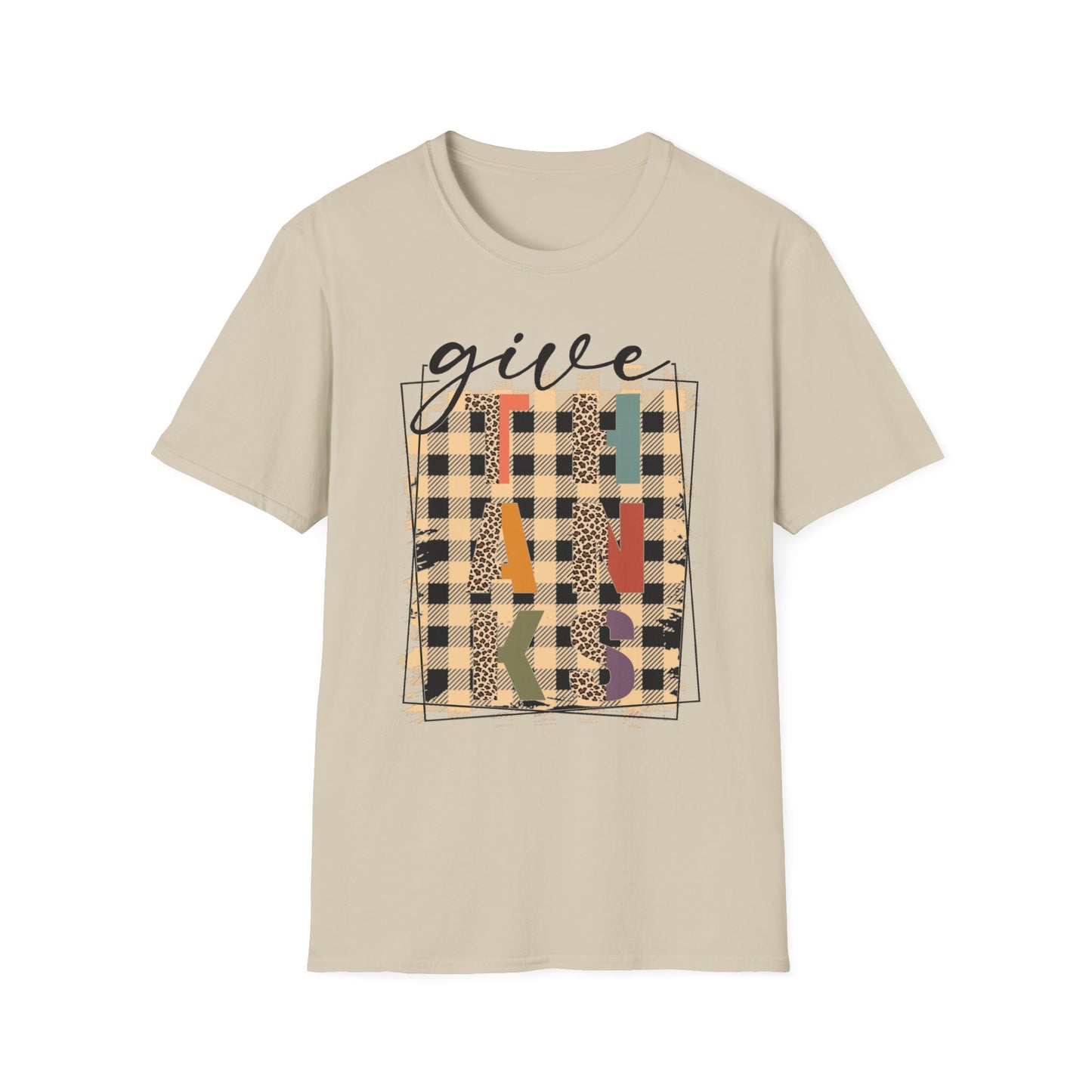 Give THANKS – Retro Patchwork Edition Short Sleeve Tee