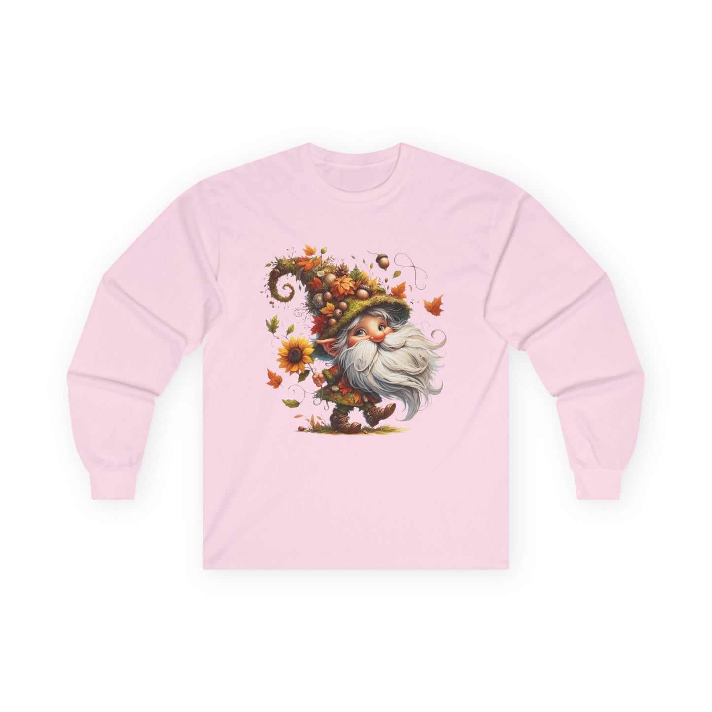 “Dancing Gnome” Long Sleeve Tee – Sunflower Harvest Edition