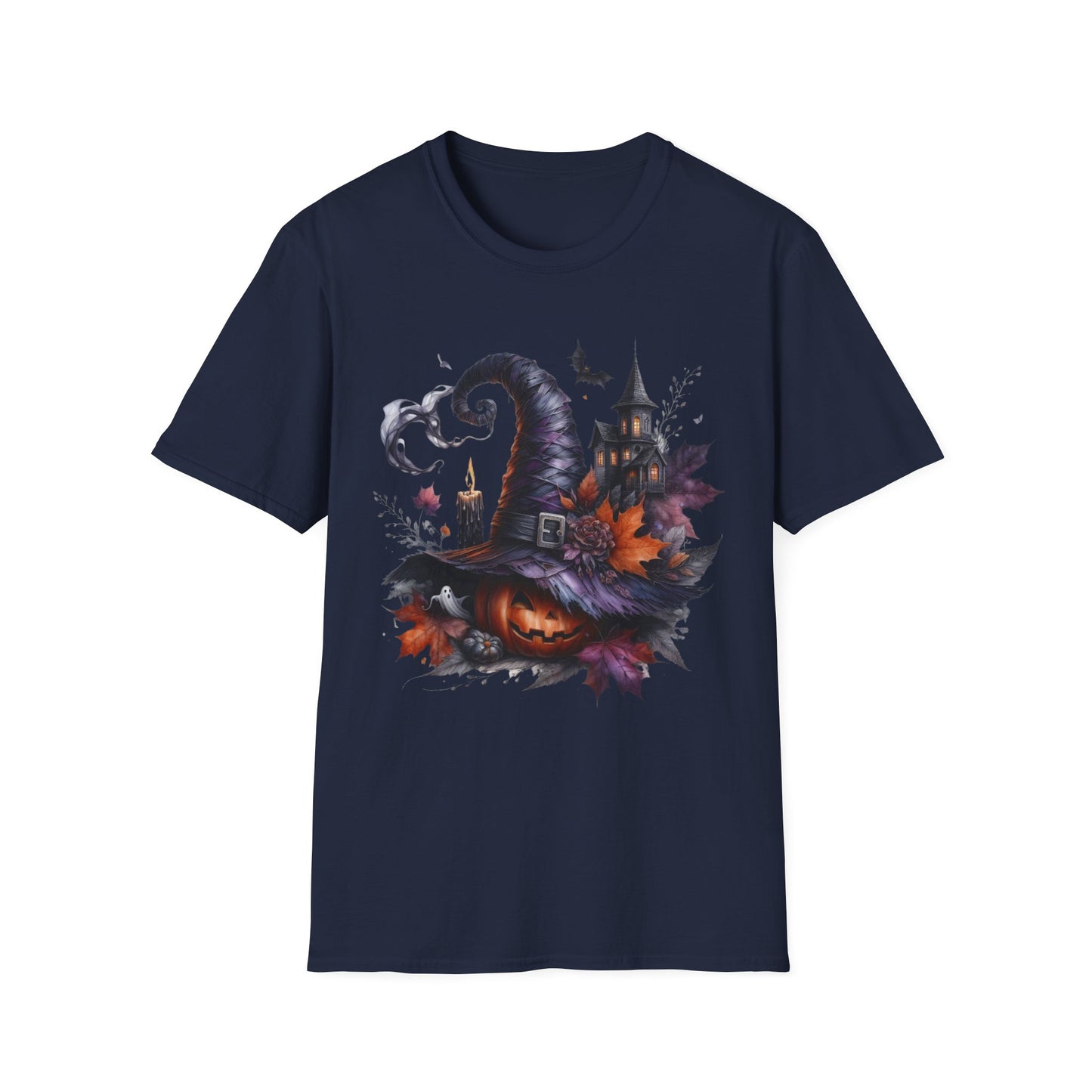 “Haunted Harvest” Tee – Witch Hat & Pumpkin Edition