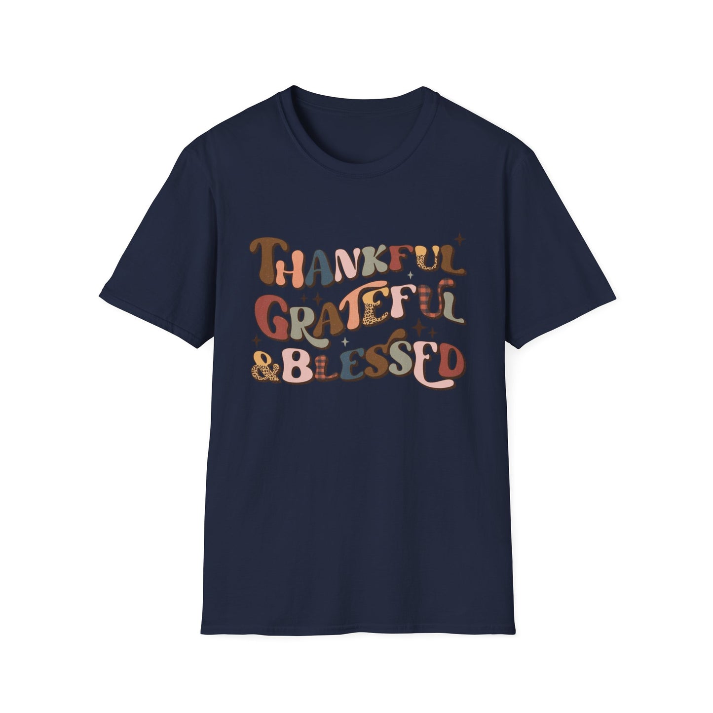 Thankful. Grateful. & Blessed. Short Sleeve Tee