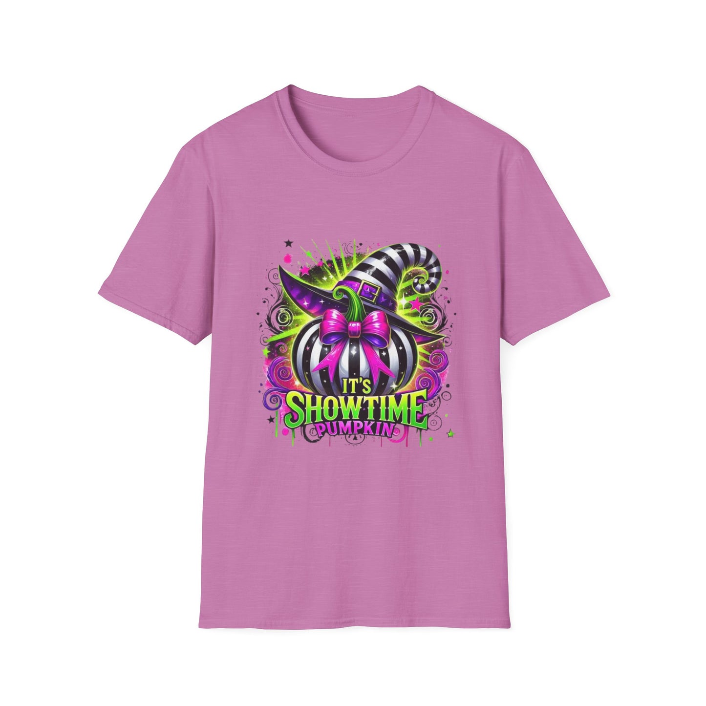 It's Showtime Pumpkin Softstyle T-Shirt, Trick or Treat Tee, Spooky Halloween Shirt, Cute Pumpkin Shirt