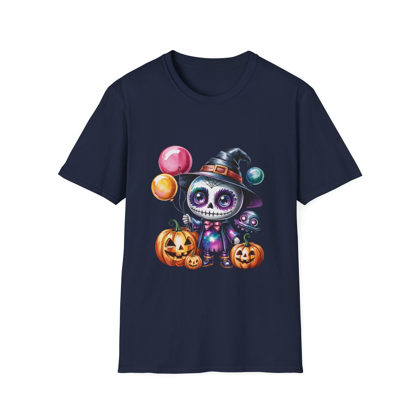 Baby Skeleton Witch Halloween T-Shirt, Spooky Trickster Tee, Sugar Skull Costume Shirt, Halloween Party Top, Day of the Dead Graphic Tee