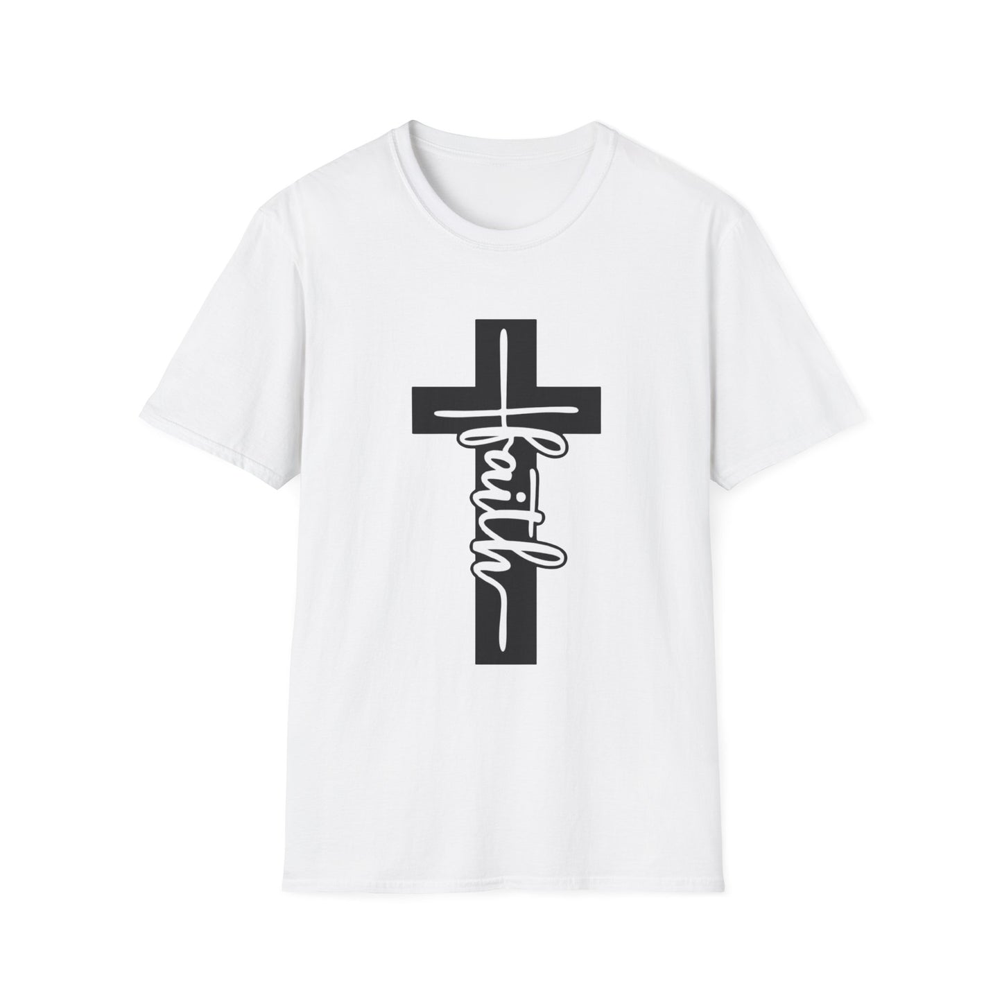 Faith Tee – Vertical Cross Script Edition