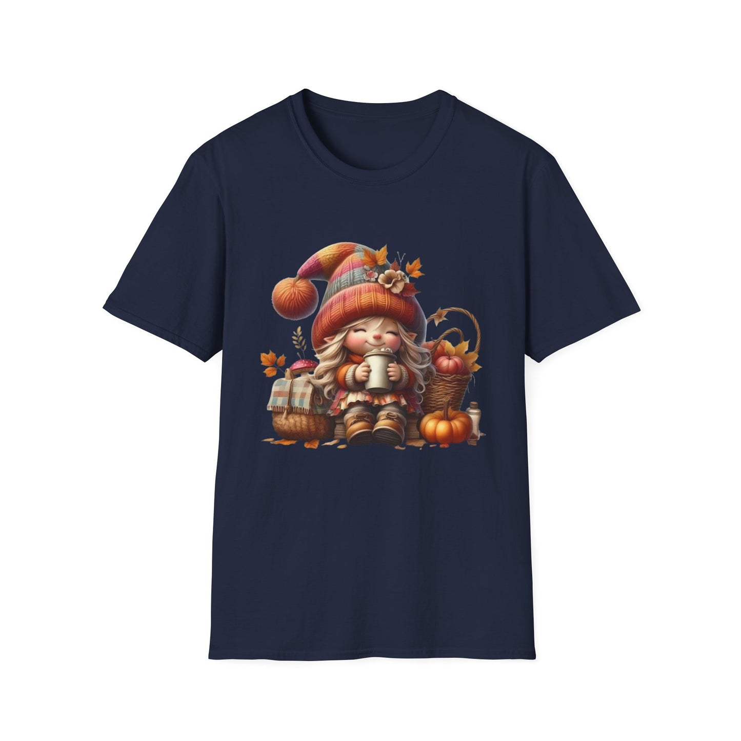 “Cozy Cup Gnome” Tee – Autumn Hearth Edition