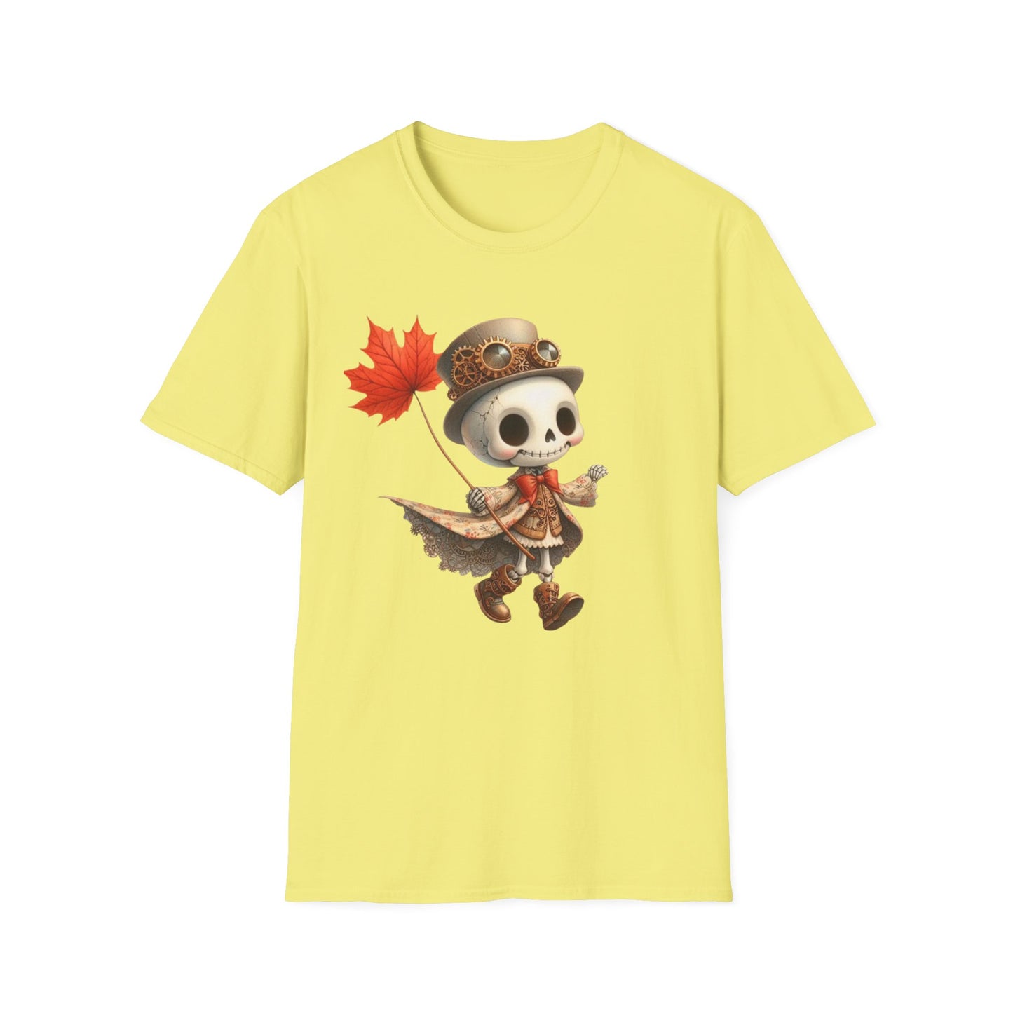 “Leaf Balloon Skeleton” Tee – Steampunk Harvest Edition