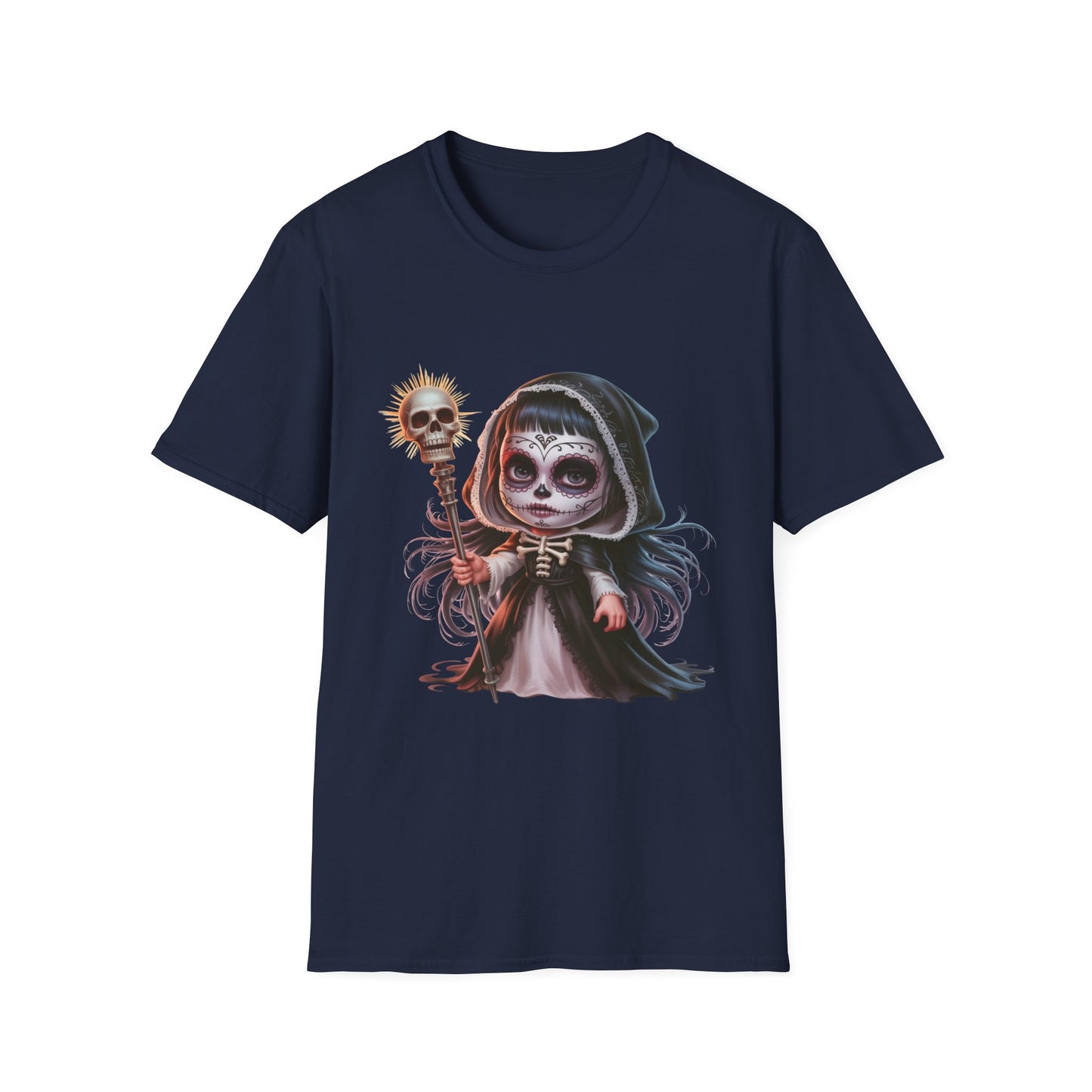 Reverent Gothic T-Shirt, Sacred Halloween Tee, Sugar Skull Shirt, Day of the Dead Top, Gothic Fantasy Clothing