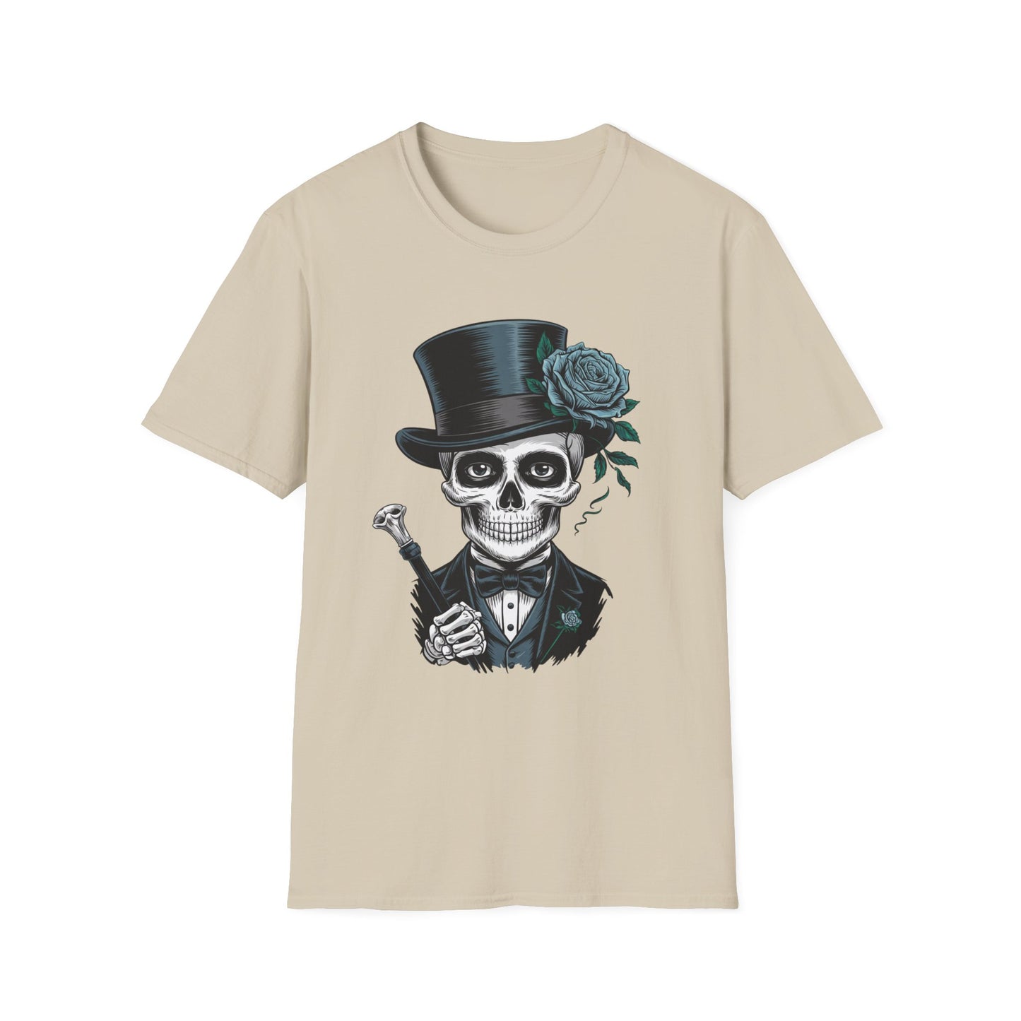 Dead Formal Softstyle T-Shirt, Halloween Shirt, Formal Skeleton Shirt, Funny Skeleton Satire Shirt