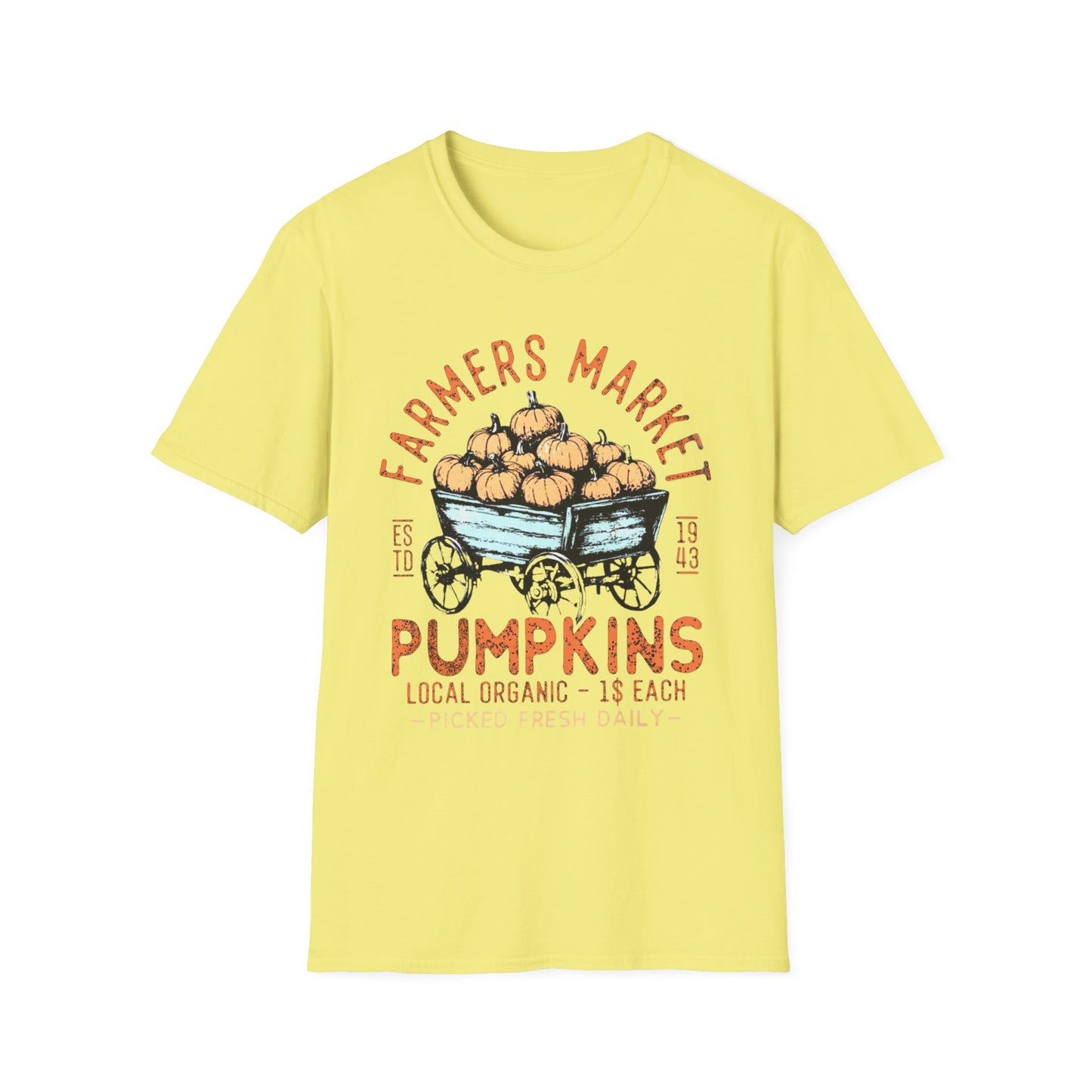 “Farmers Market Pumpkin Cart” Tee – Est. 1943 Edition