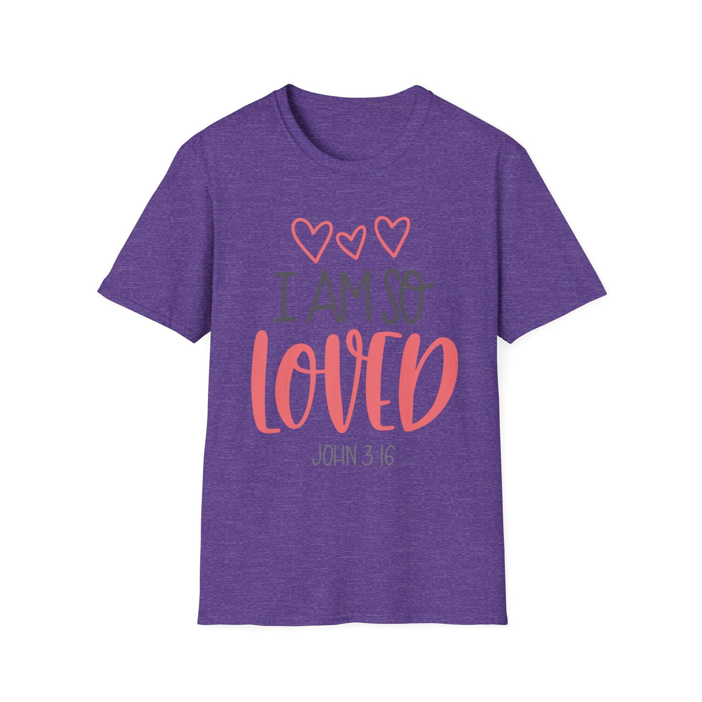 I Am So Loved Tee – John 3:16 Heartline Edition