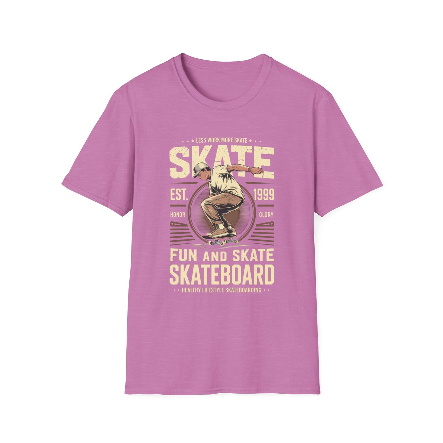 Less Work More Skate Vintage Skateboard Graphic Tee