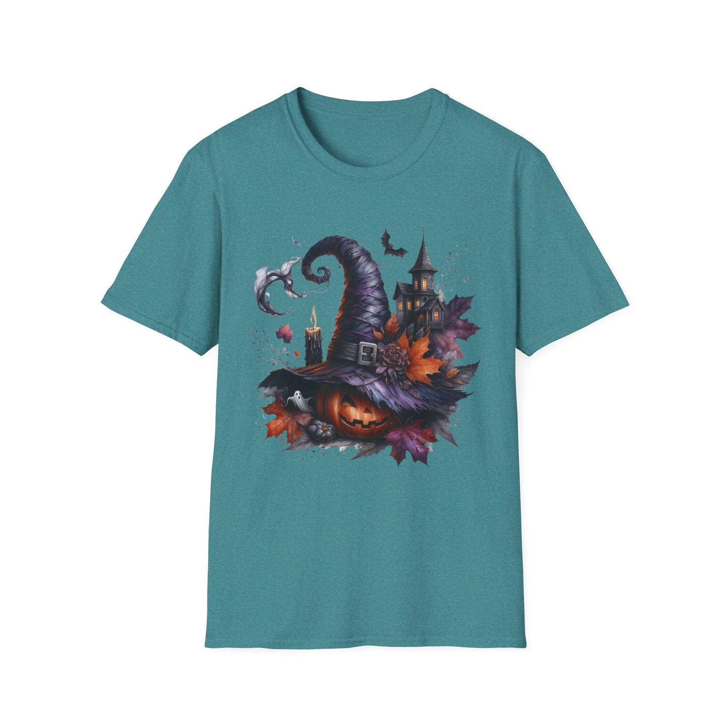 “Haunted Harvest” Tee – Witch Hat & Pumpkin Edition