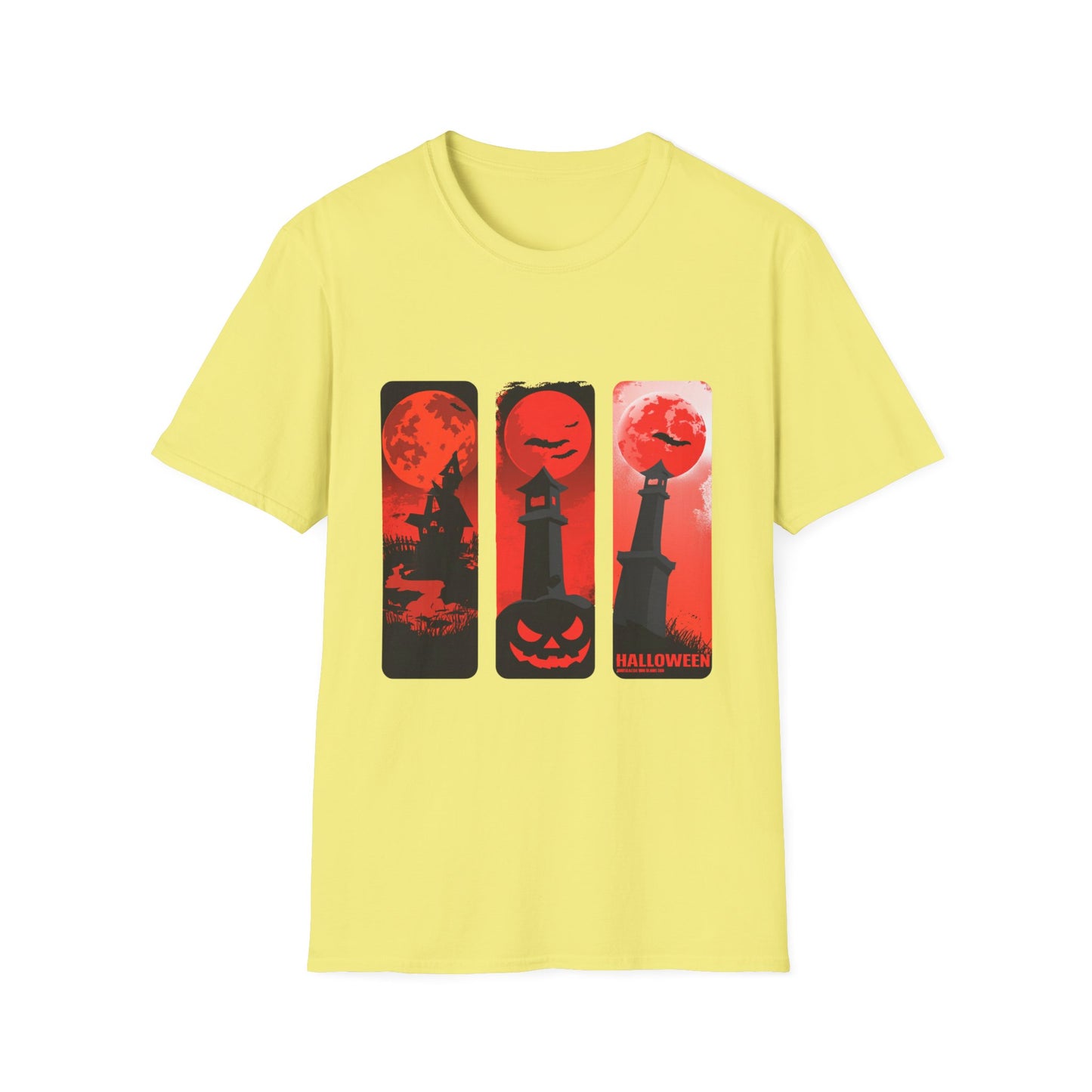 Red Moon Triptych Halloween Head Tee