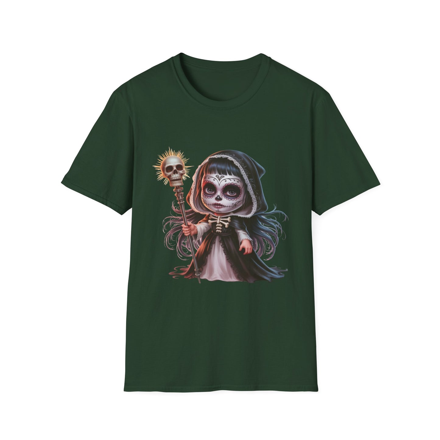 Reverent Gothic T-Shirt, Sacred Halloween Tee, Sugar Skull Shirt, Day of the Dead Top, Gothic Fantasy Clothing