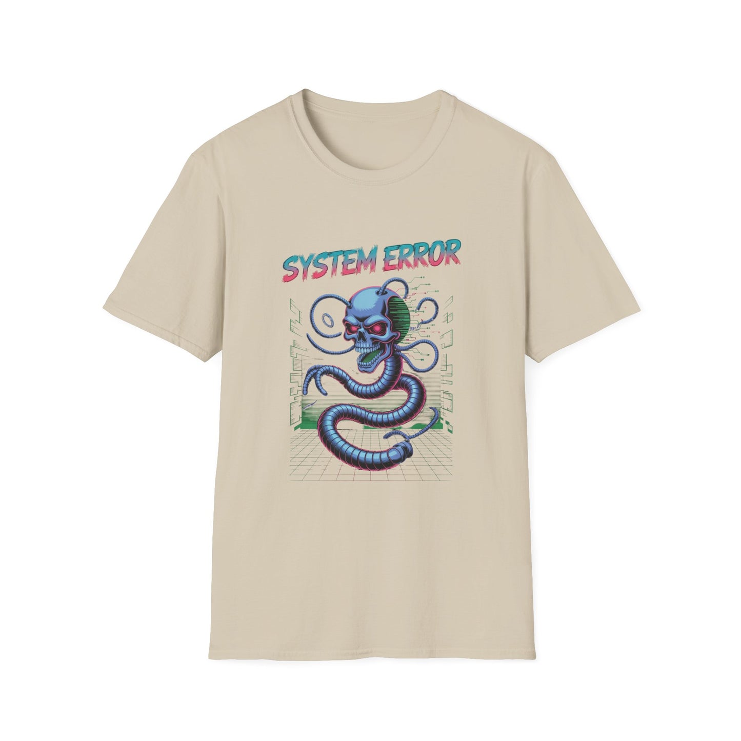 System Error – Cyber Skull Serpent Design