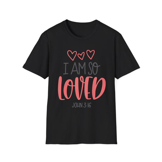 I Am So Loved Tee – John 3:16 Heartline Edition