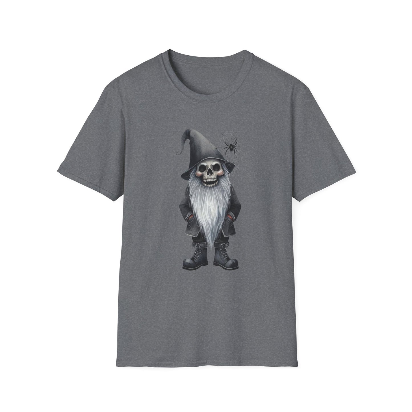 “Grim Gnome” Tee – Webbed Beard & Skull Grin Edition