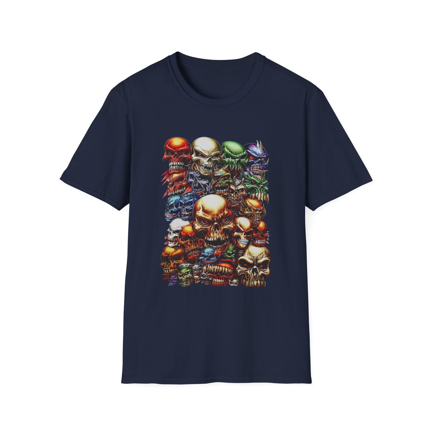 Skull Riot Abstract Skulls Halloween Tee