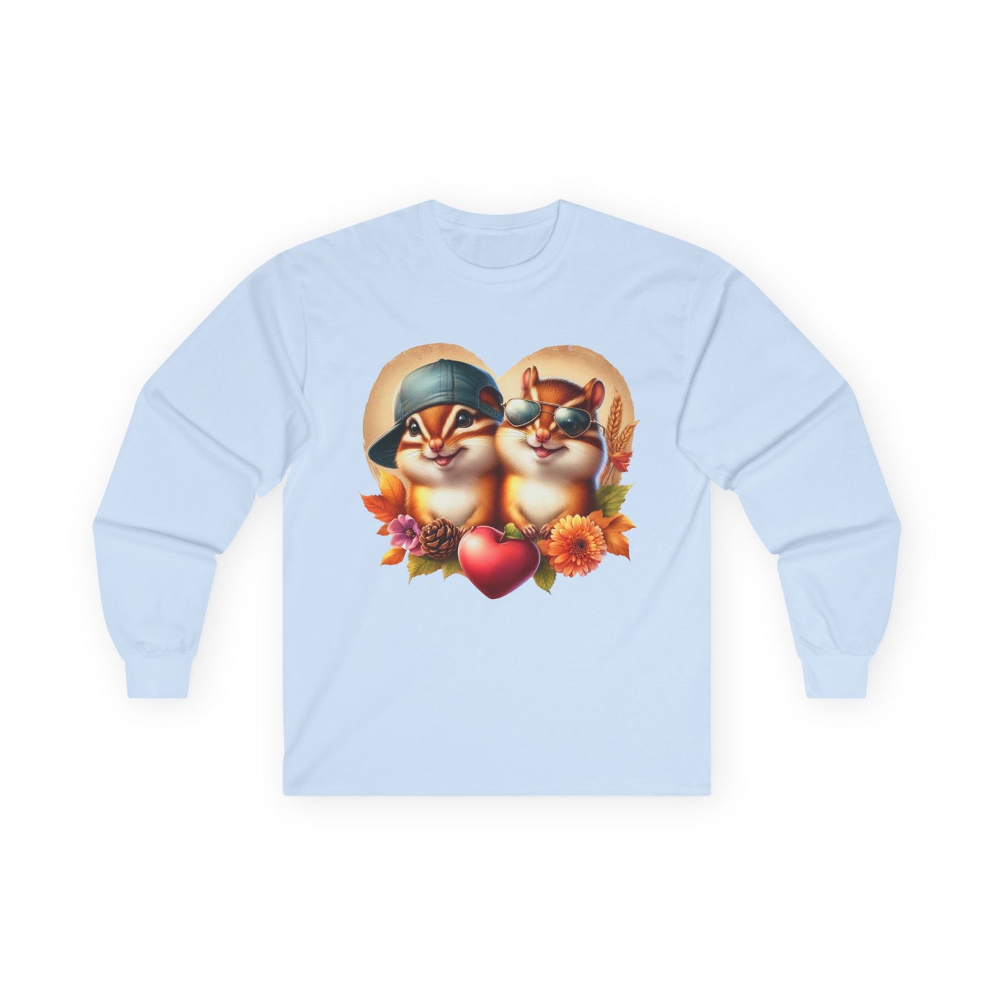 “Chipmunk Love” Long Sleeve Tee – Flannel Hearts Edition