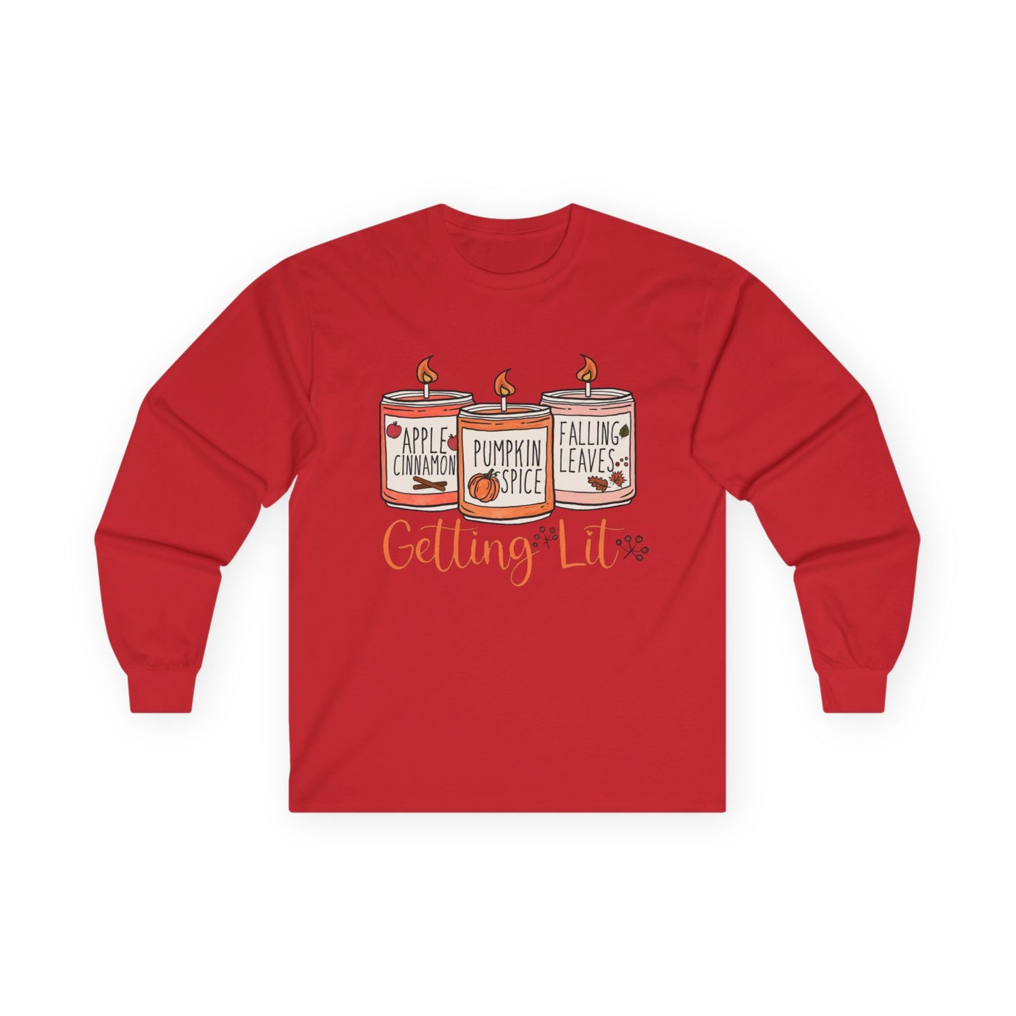“Getting Lit” Long Sleeve Tee – Fall Candle Trio Edition
