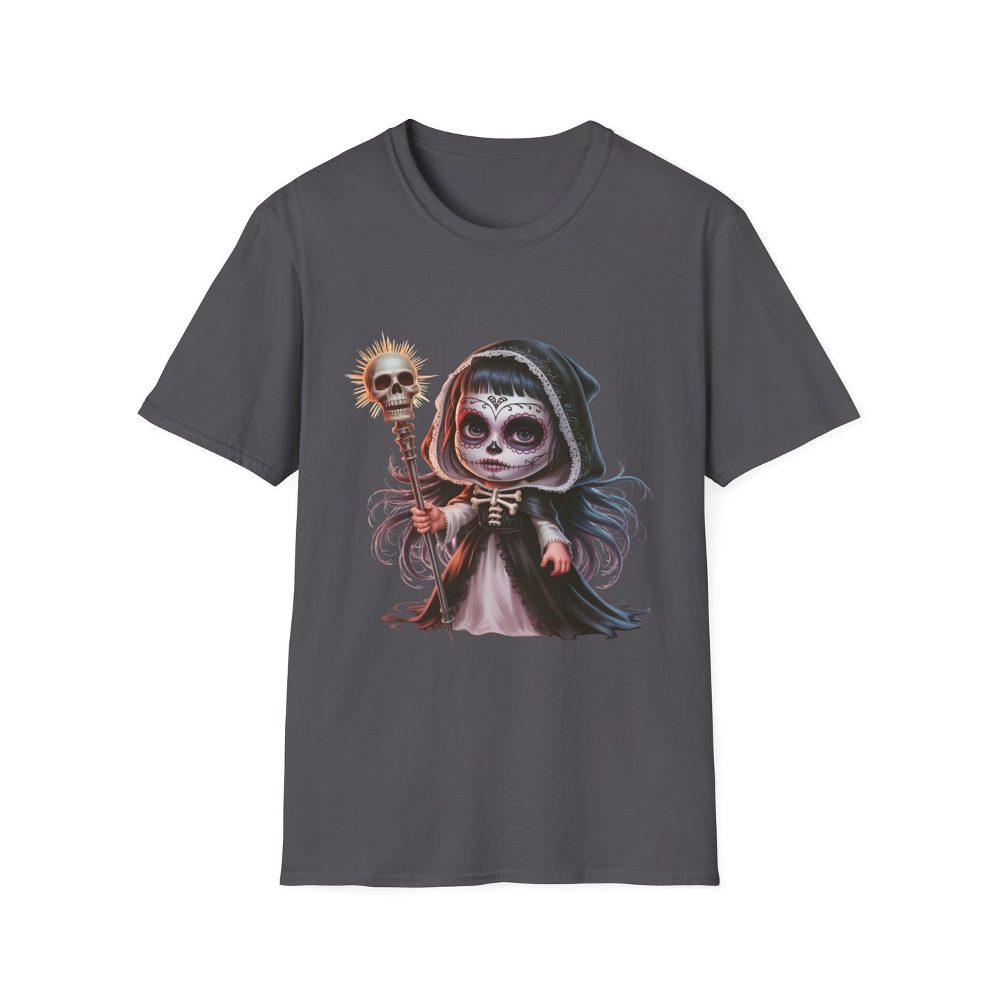 Reverent Gothic T-Shirt, Sacred Halloween Tee, Sugar Skull Shirt, Day of the Dead Top, Gothic Fantasy Clothing