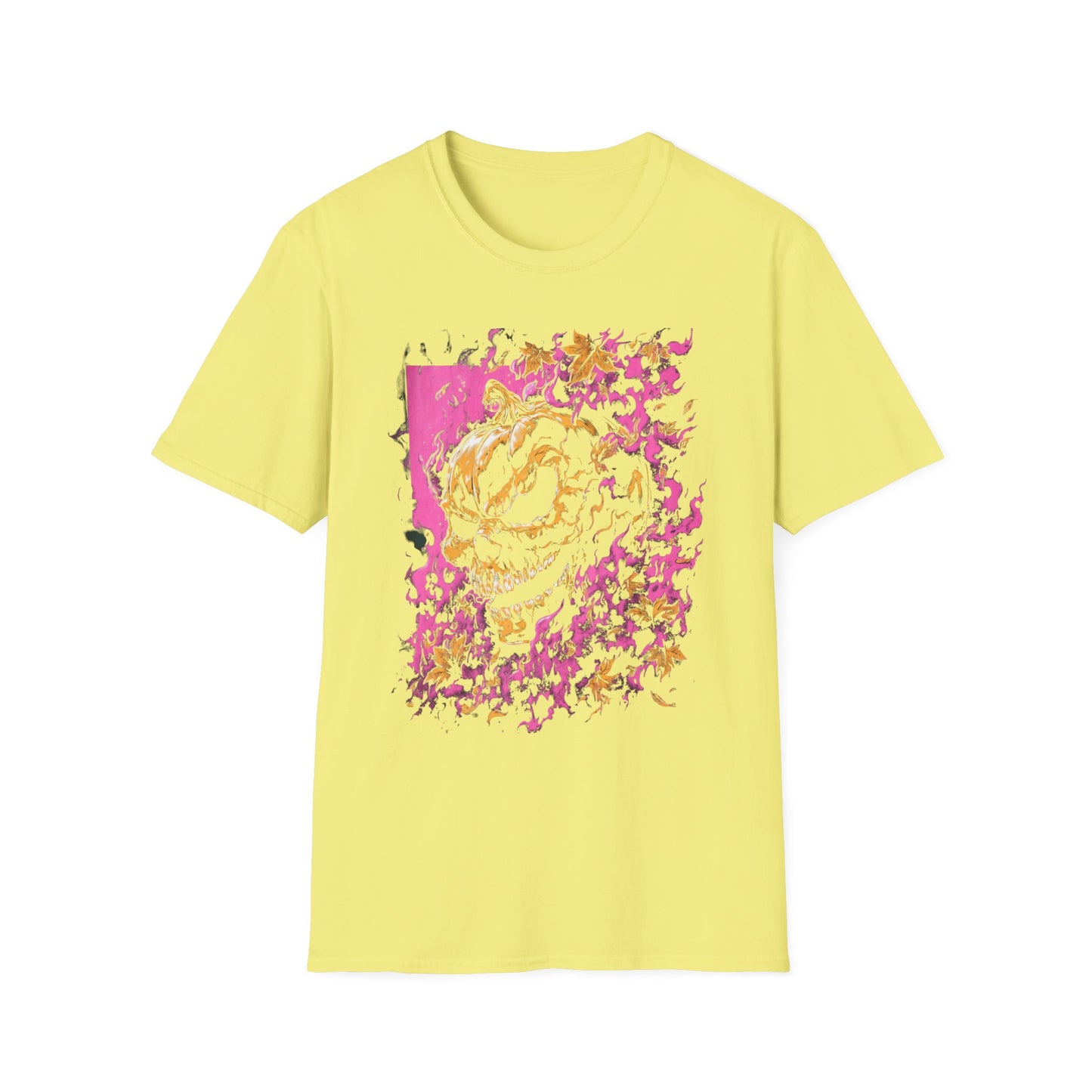 Hellgourd Flaming Skull Halloween Head Tee