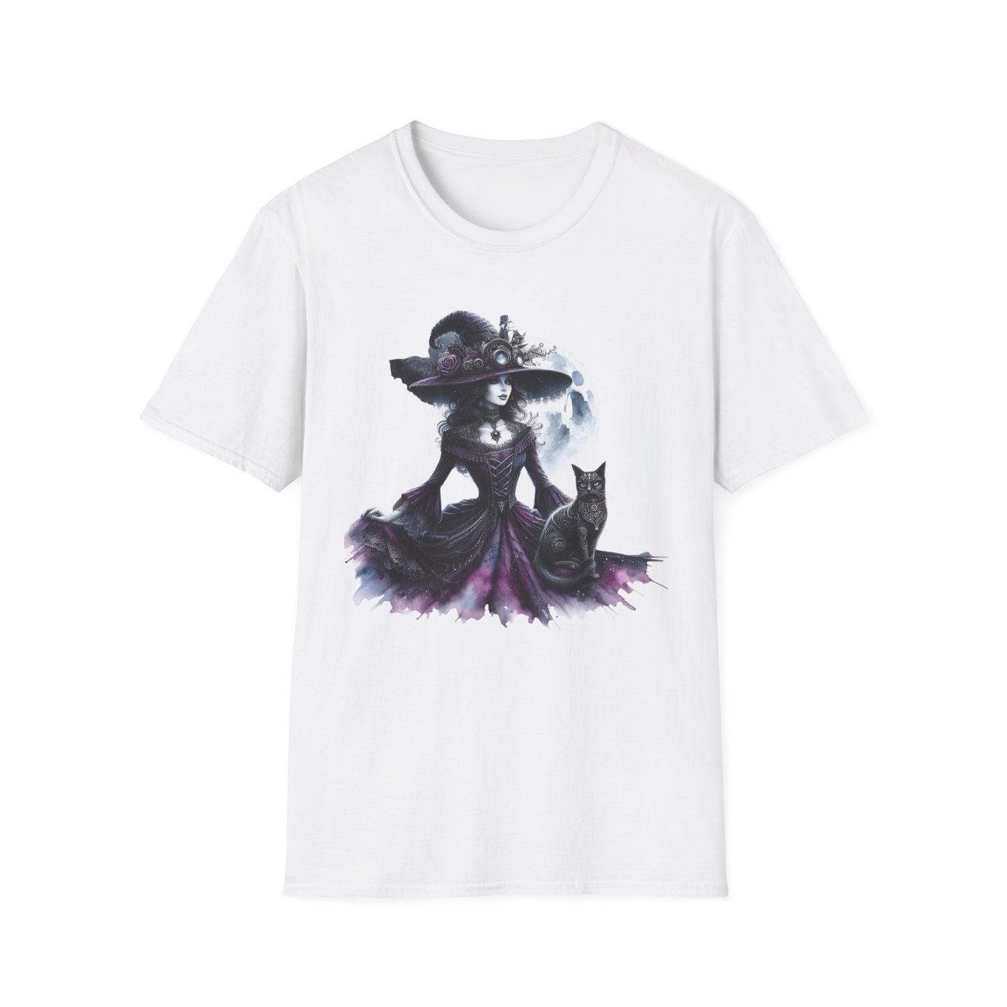 “Moonlit Witch & Cat” Tee – Enchanted Night Edition