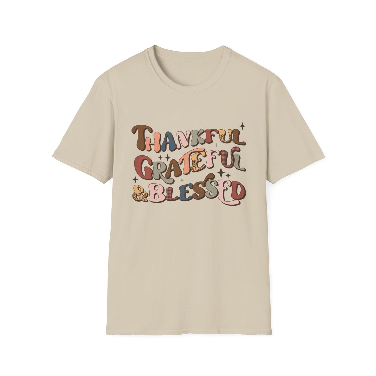 Thankful. Grateful. & Blessed. Short Sleeve Tee