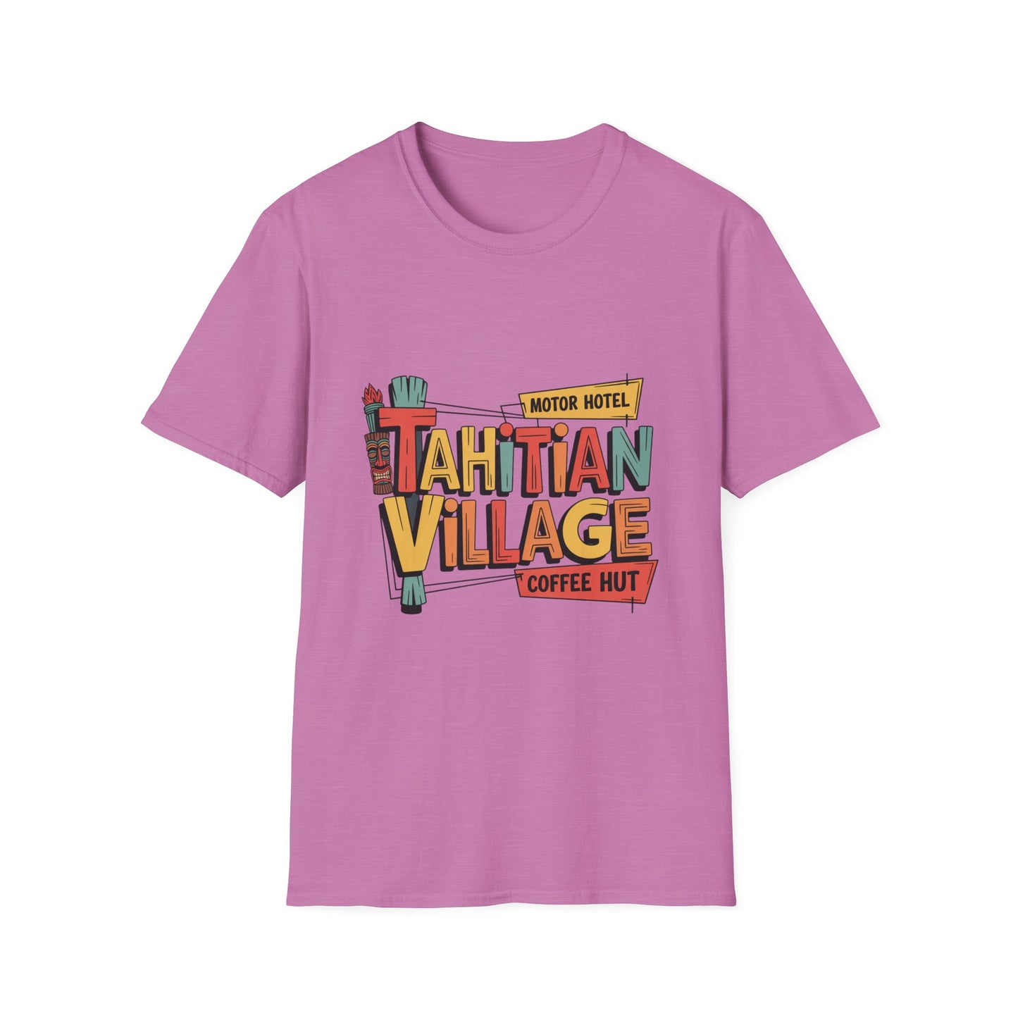 Tahitian Village Retro Tiki Graphic Tee