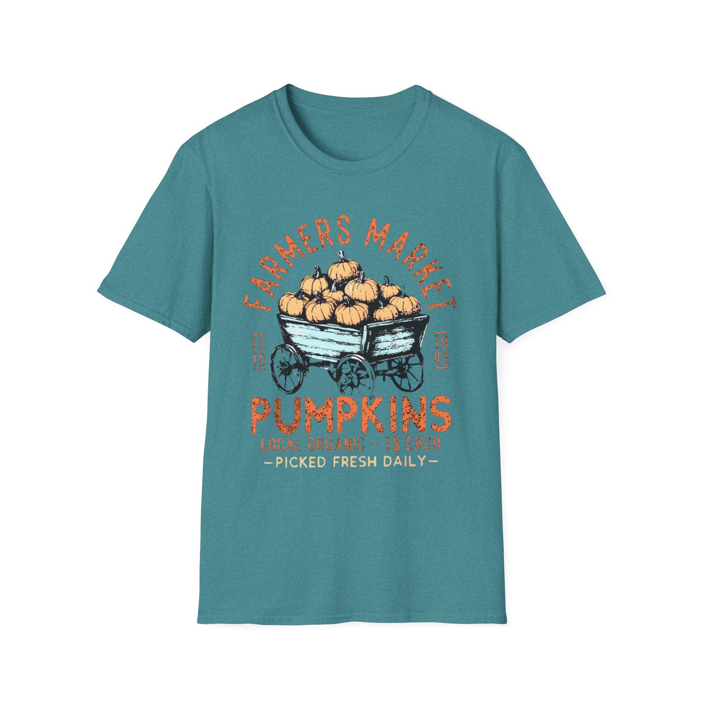 “Farmers Market Pumpkin Cart” Tee – Est. 1943 Edition