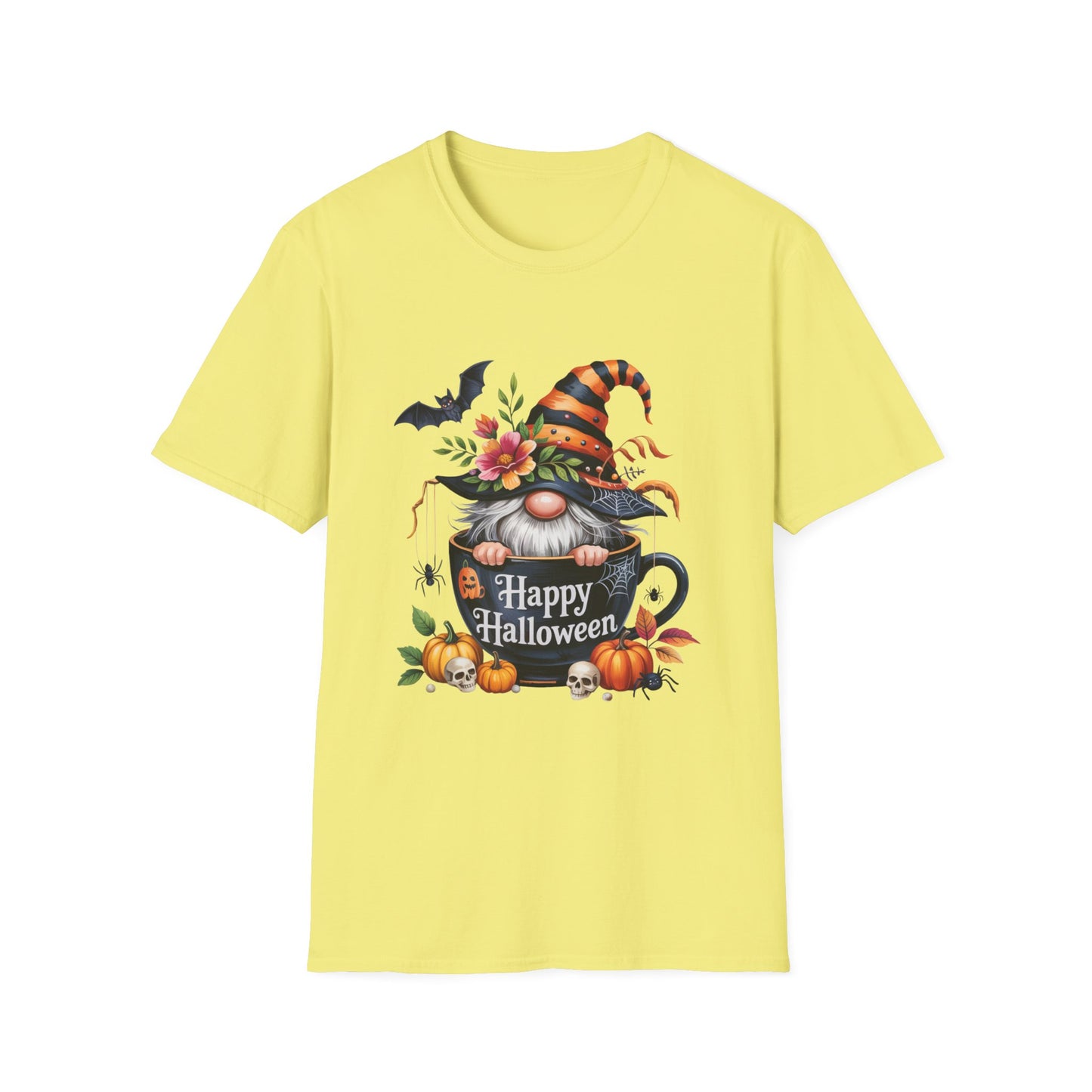Halloween Gnome Softstyle T-Shirt, Trick or Treat Tee, Spooky Halloween Shirt, Autumn Witch Hat Shirt, Enchanted Brew Top