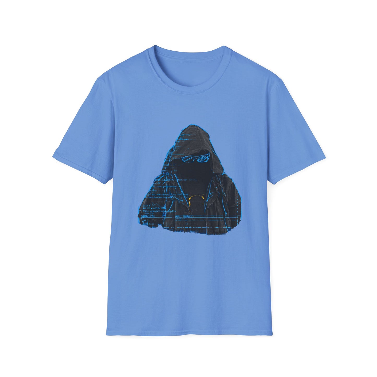 Blueprint Ghost – Hacker Schematic Portrait
