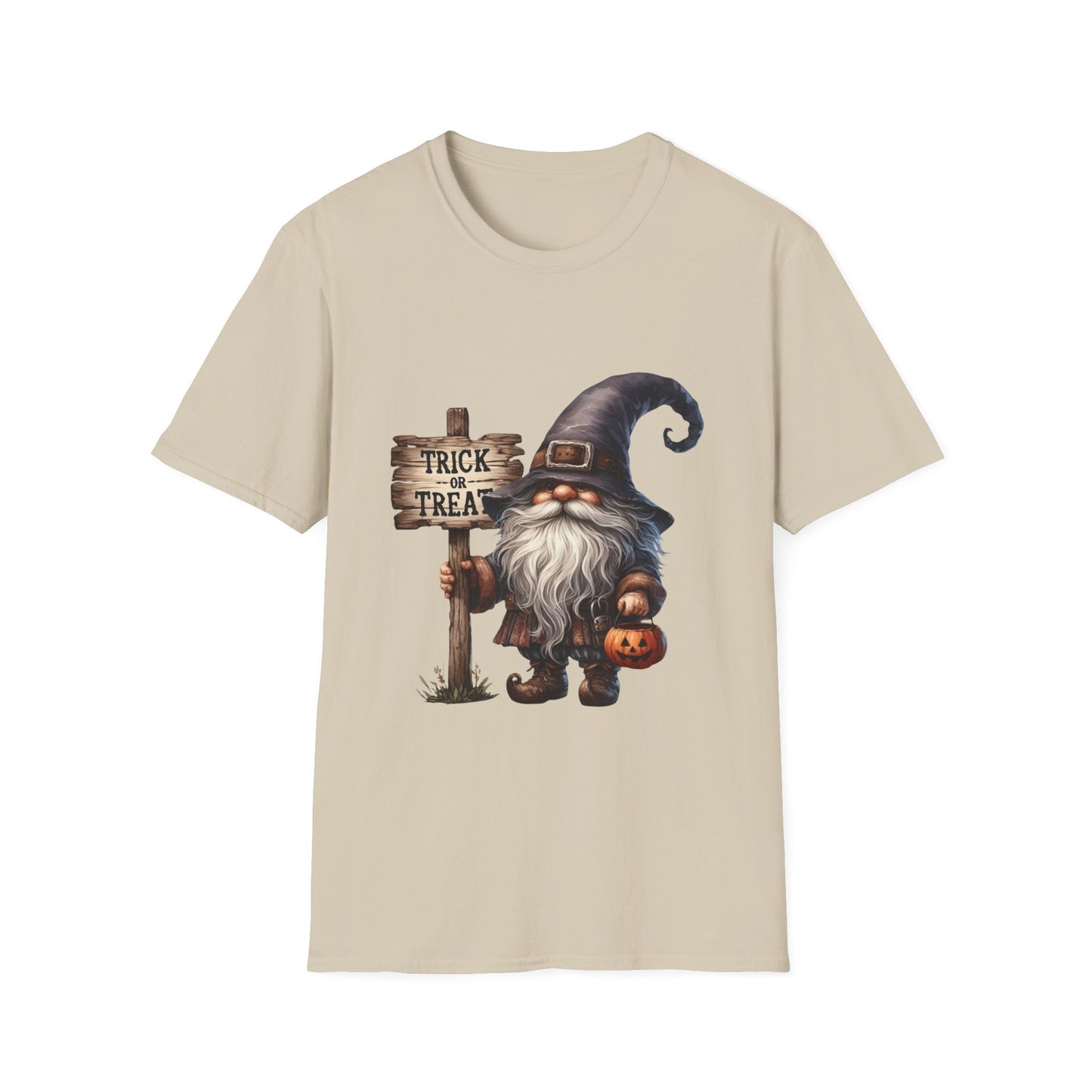 Happy Halloween Gnome Softstyle T-Shirt, Trick or Treat Tee, Spooky Halloween Shirt, Autumn Witch Hat Shirt, Enchanted Brew Top