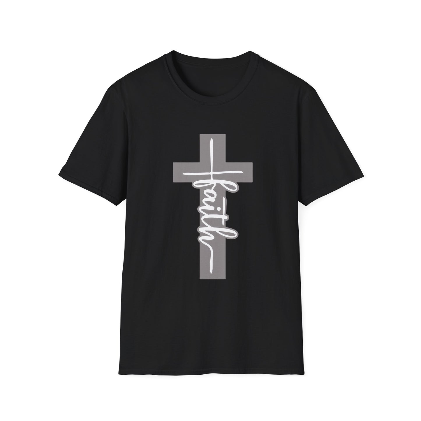 Faith Tee – Vertical Cross Script Edition