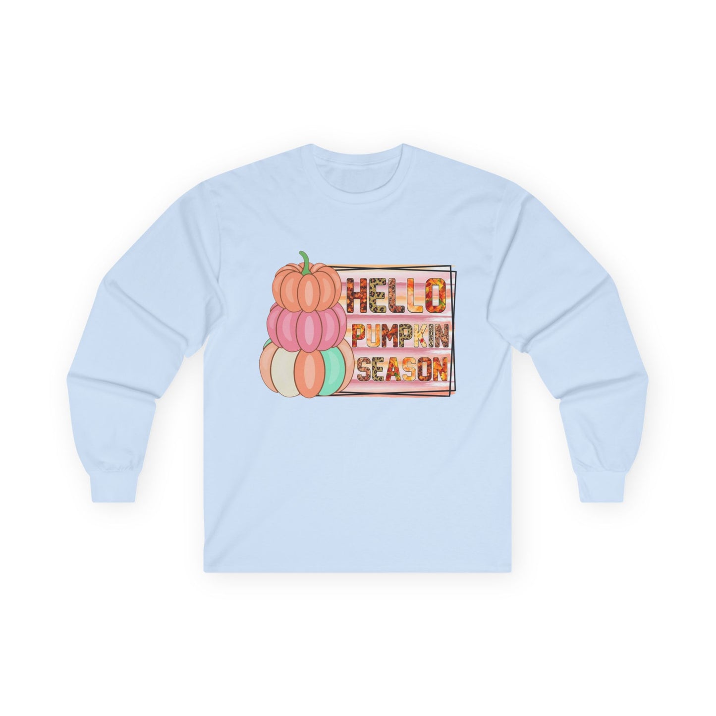 “Hello Pumpkin Season” Long Sleeve Tee – Pastel Stack Edition