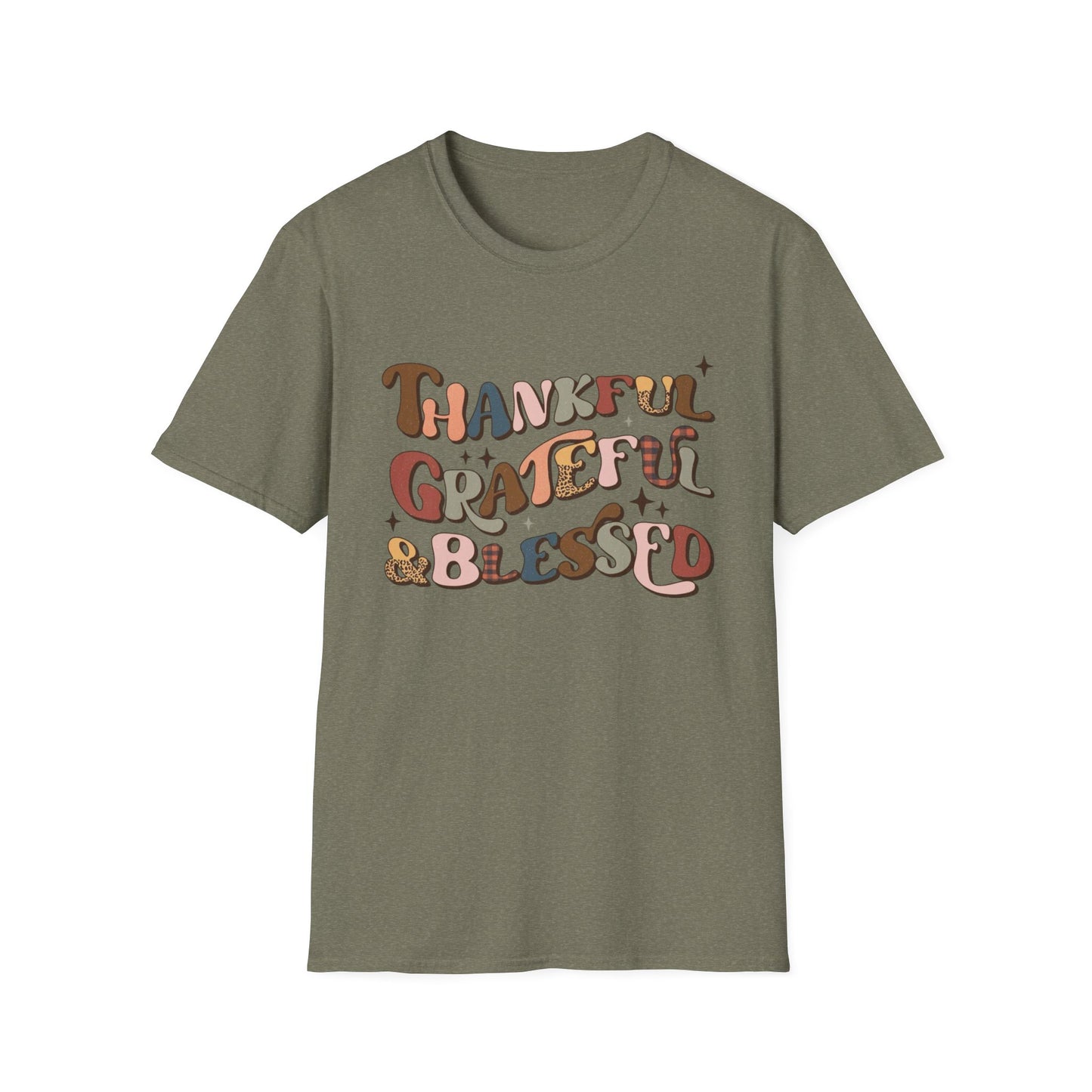 Thankful. Grateful. & Blessed. Short Sleeve Tee