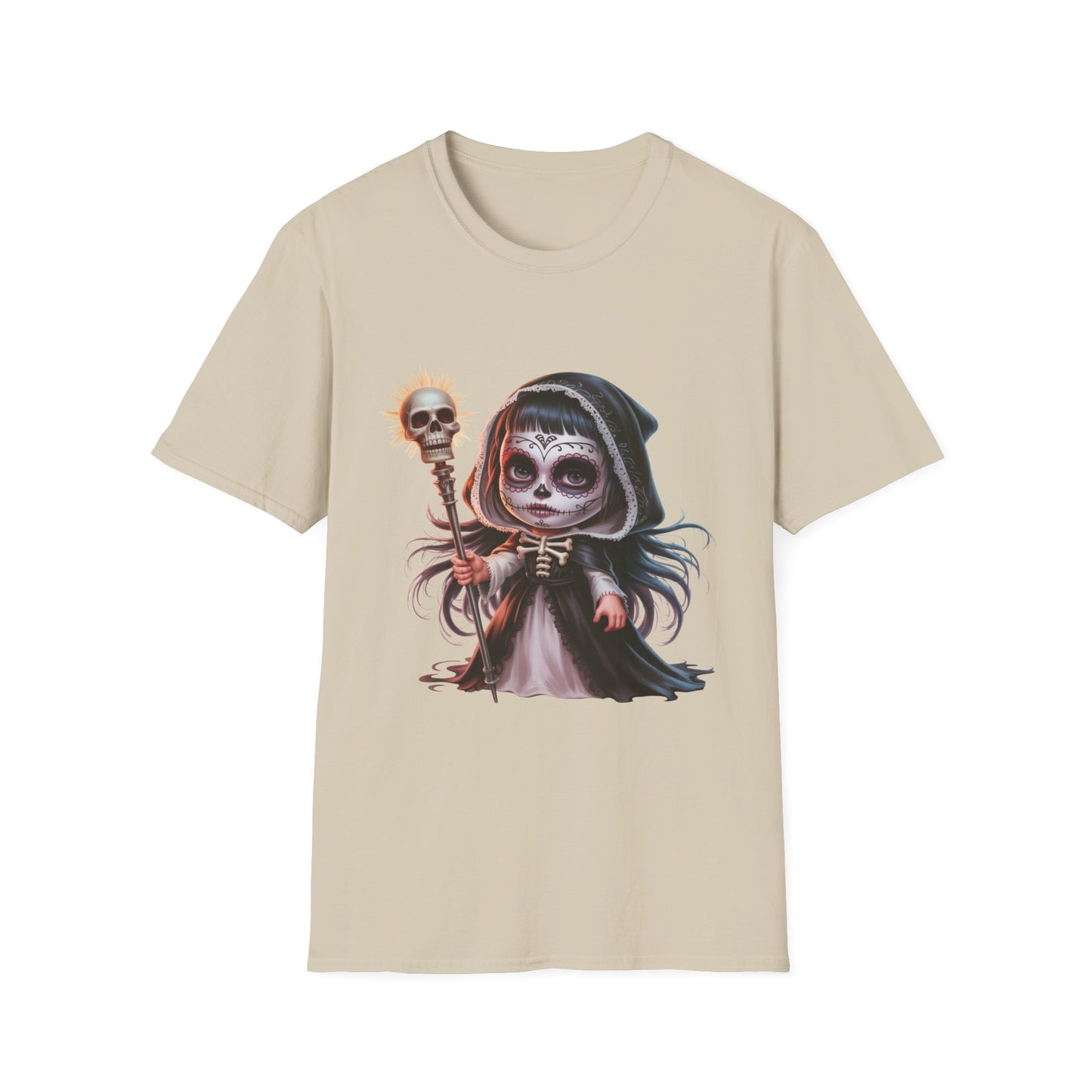 Reverent Gothic T-Shirt, Sacred Halloween Tee, Sugar Skull Shirt, Day of the Dead Top, Gothic Fantasy Clothing
