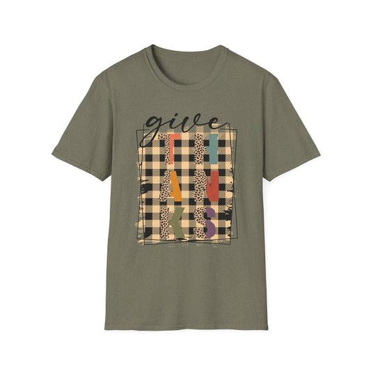 Give THANKS – Retro Patchwork Edition Short Sleeve Tee