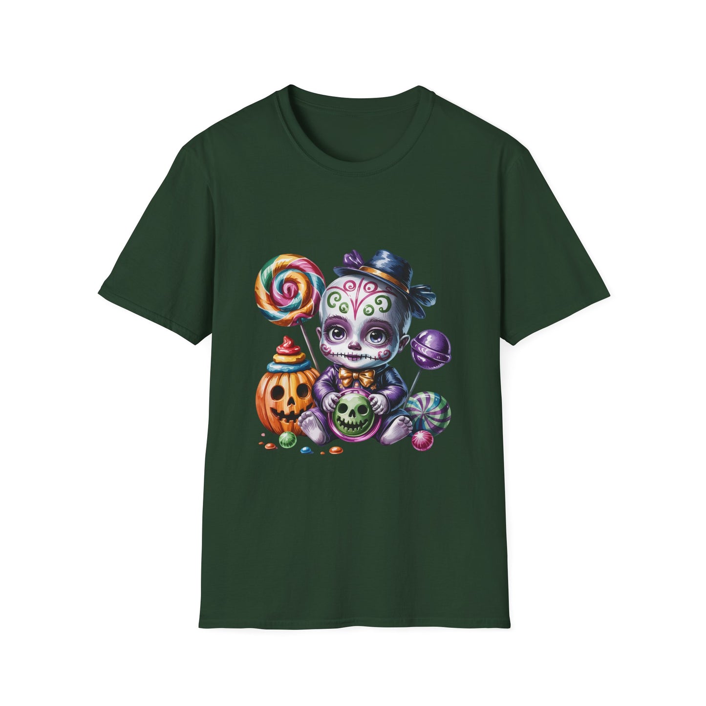 Baby Skeleton Halloween T-Shirt, Spooky Trickster Tee, Sugar Skull Costume Shirt, Halloween Party Top, Day of the Dead Graphic Tee